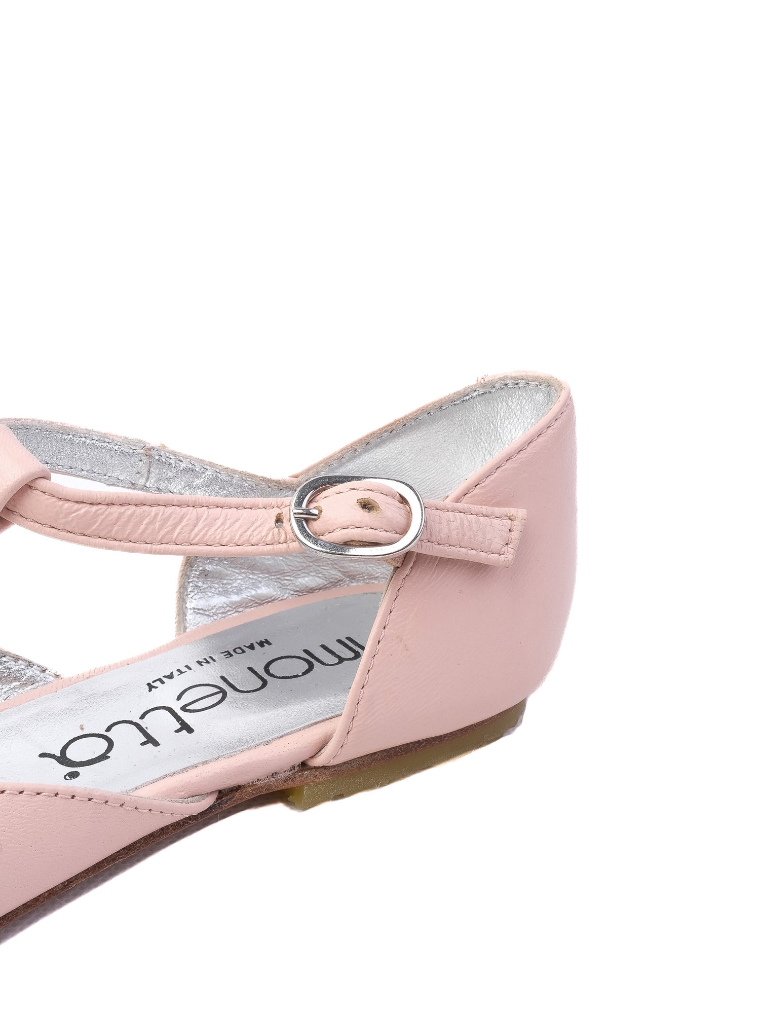 Excellent Simonetta Pink Leather Girls T-Strap Shoes Size 33