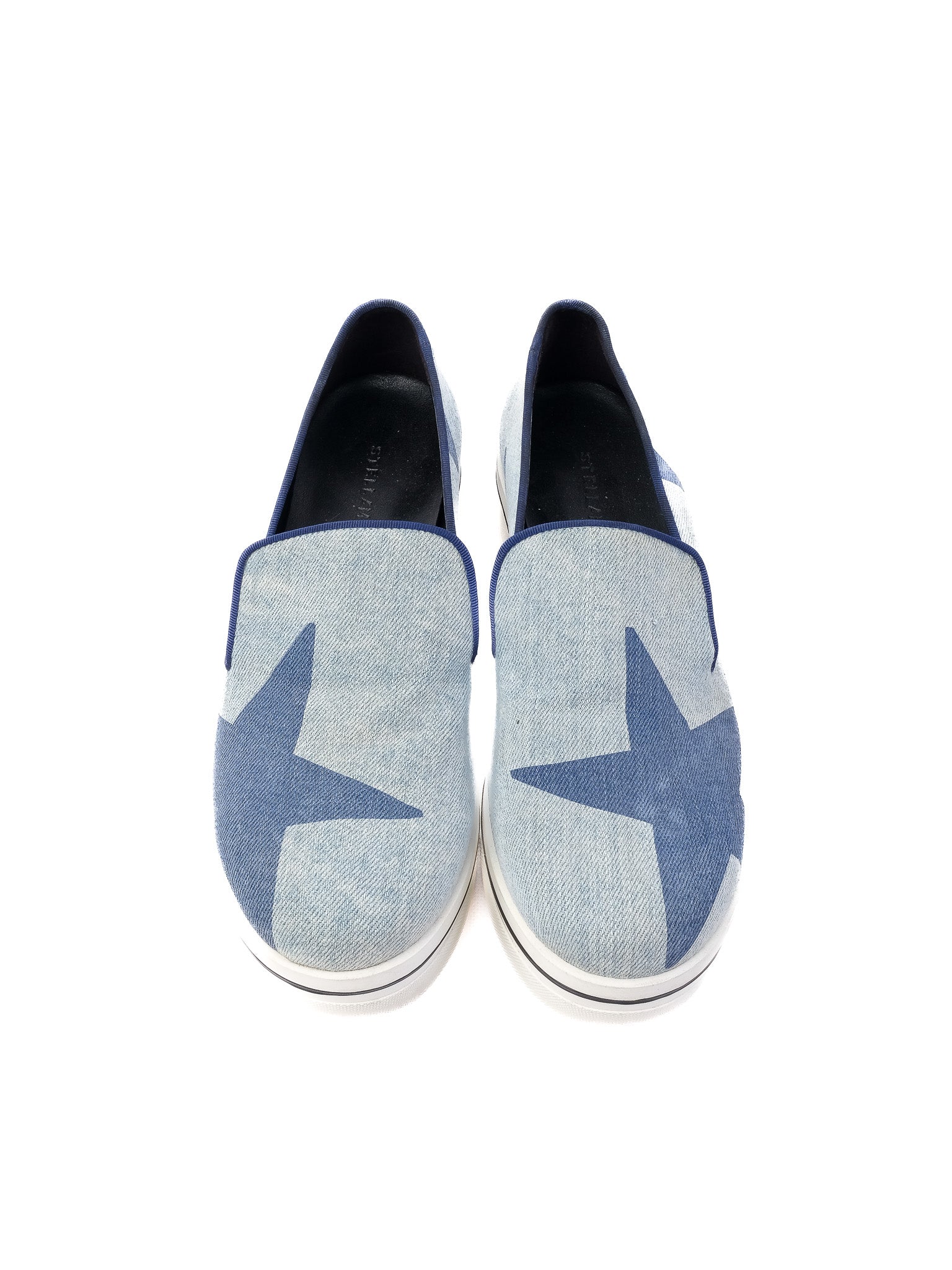 Excellent Stella McCartney Blue Textile Slip-On Shoes Size 37