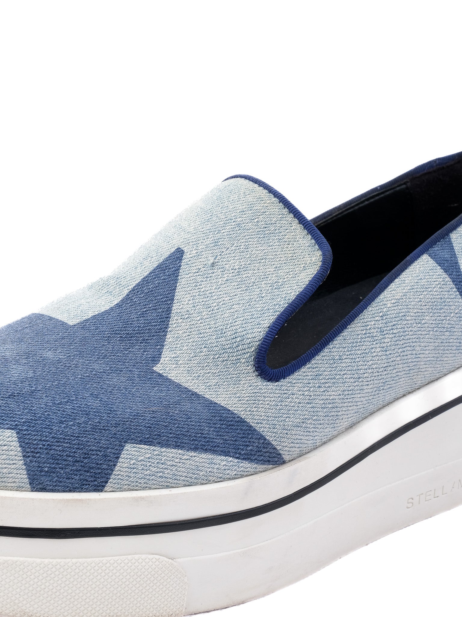 Excellent Stella McCartney Blue Textile Slip-On Shoes Size 37