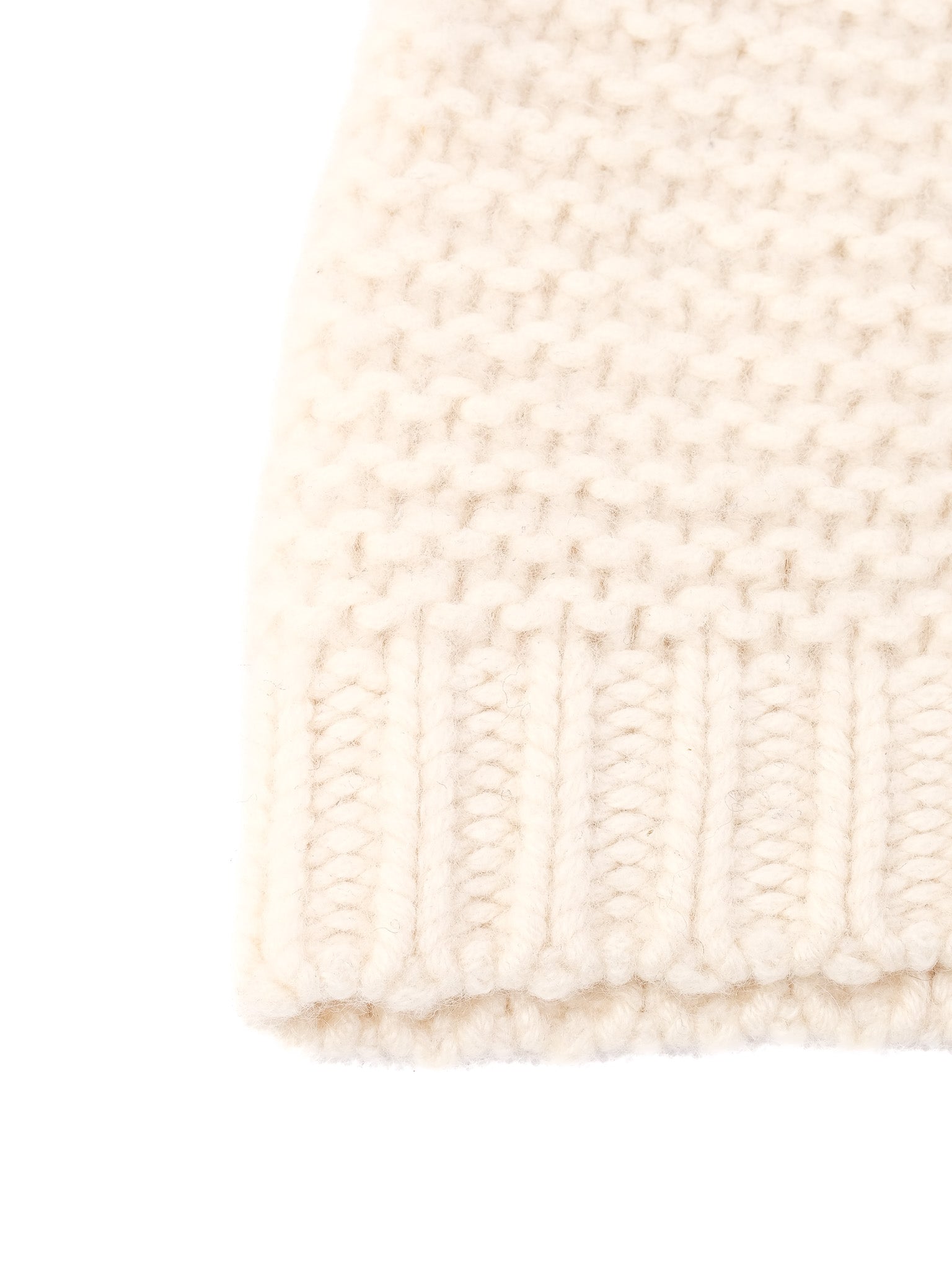 Excellent Bonpoint White Cashmere Knit Beanie for Kids, Size 4