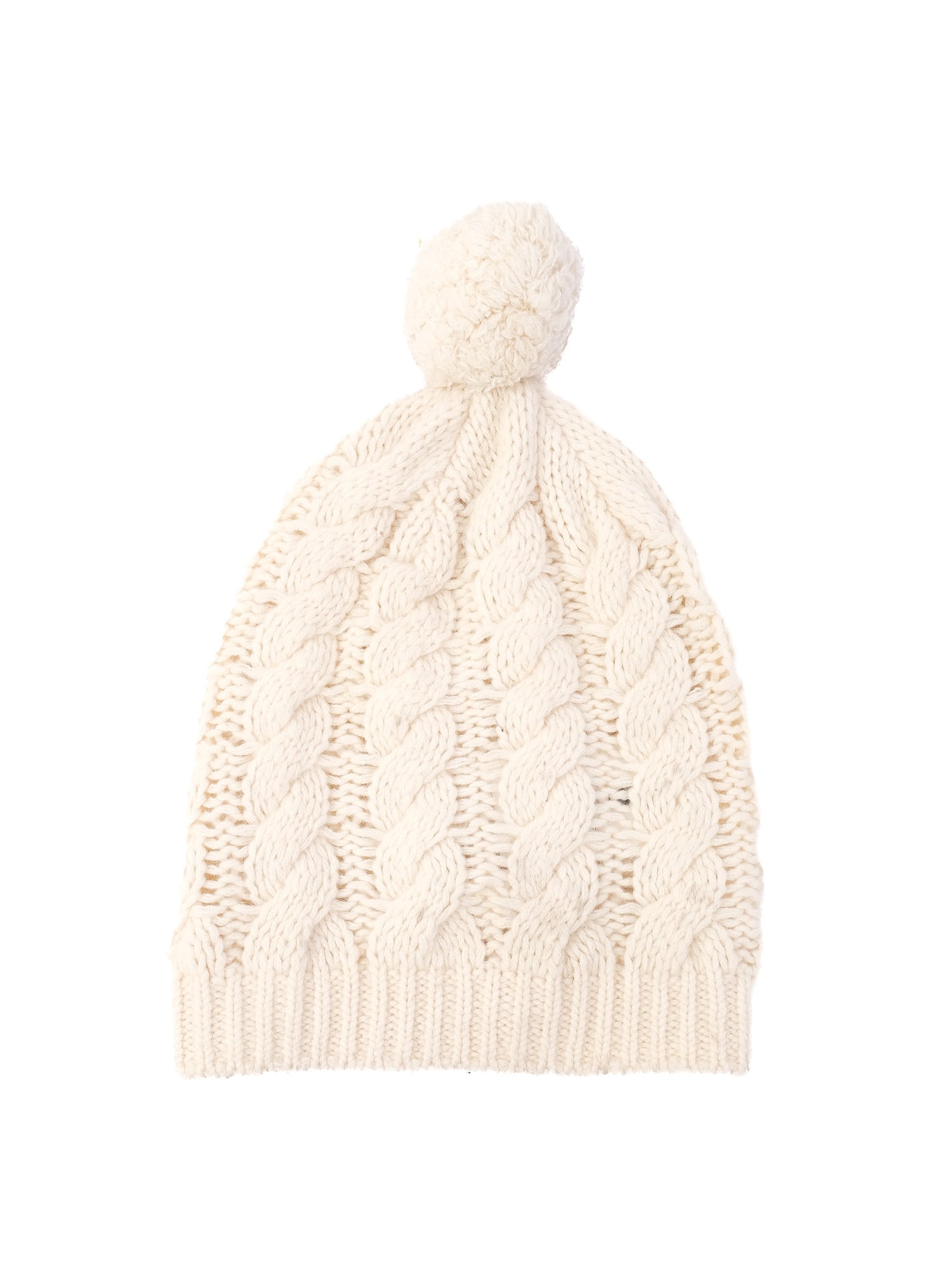 Excellent Bonpoint White Cashmere Knitted Beanie Hat Size 4