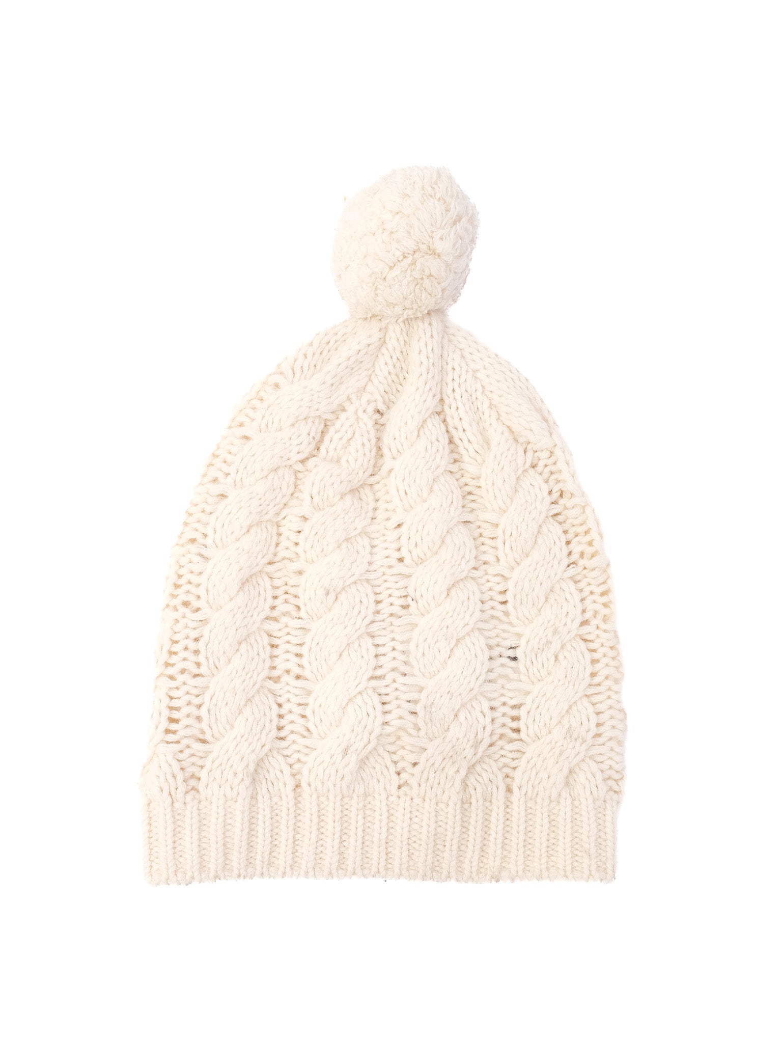Excellent Bonpoint White Cashmere Knitted Beanie Hat Size 4