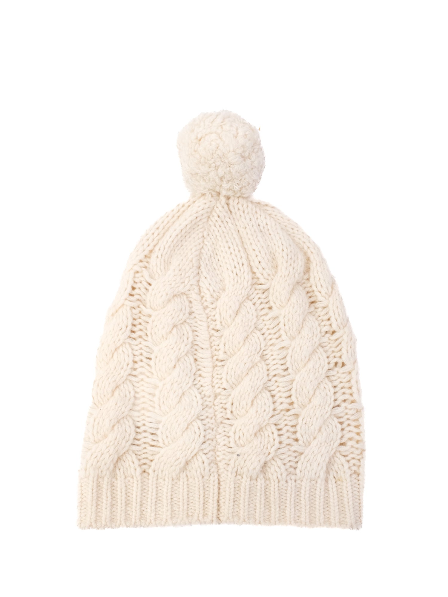 Excellent Bonpoint White Cashmere Knitted Beanie Hat Size 4