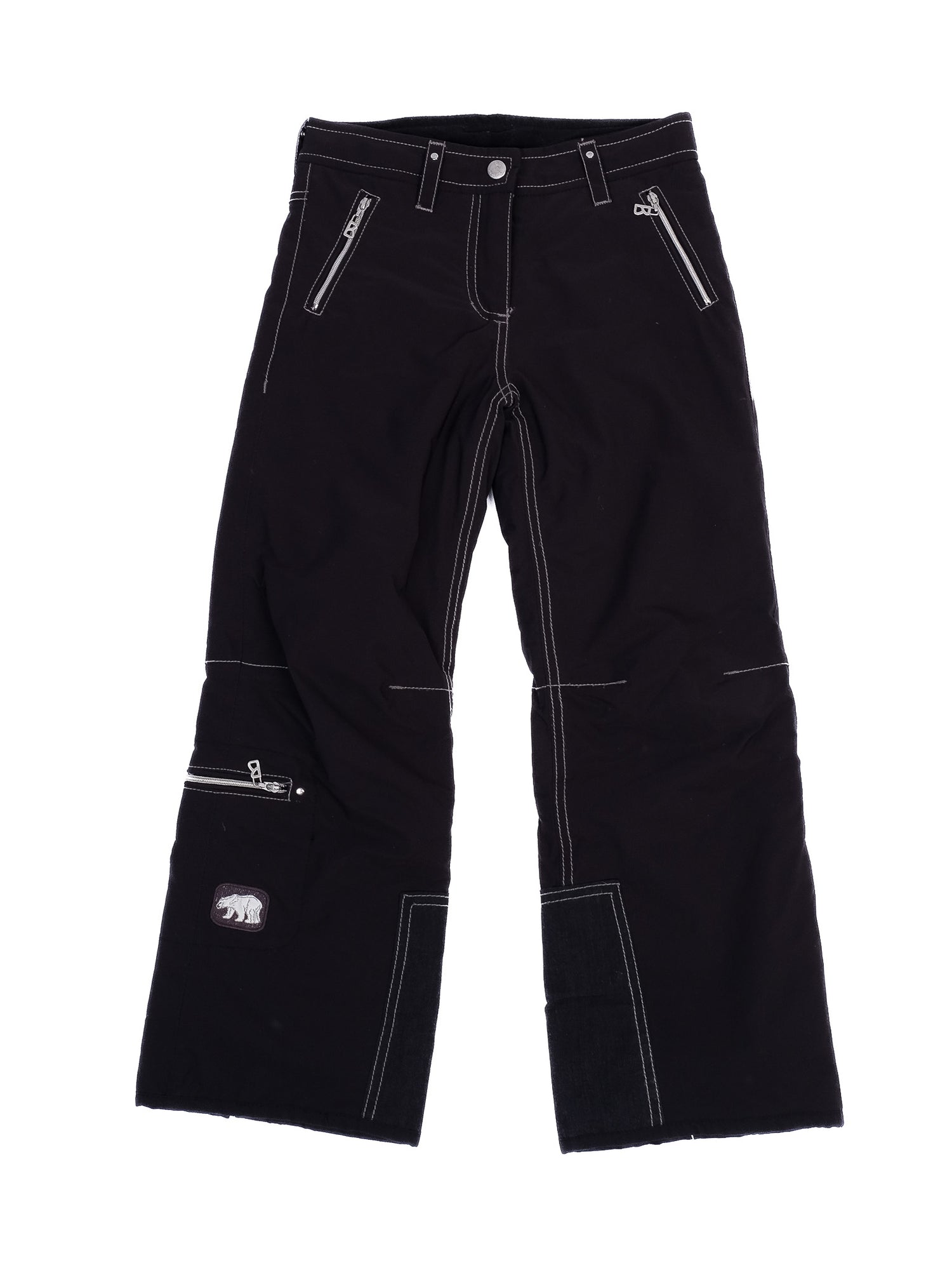 Excellent Bogner Kids Black Nylon Pants Size 5 with Embroidery