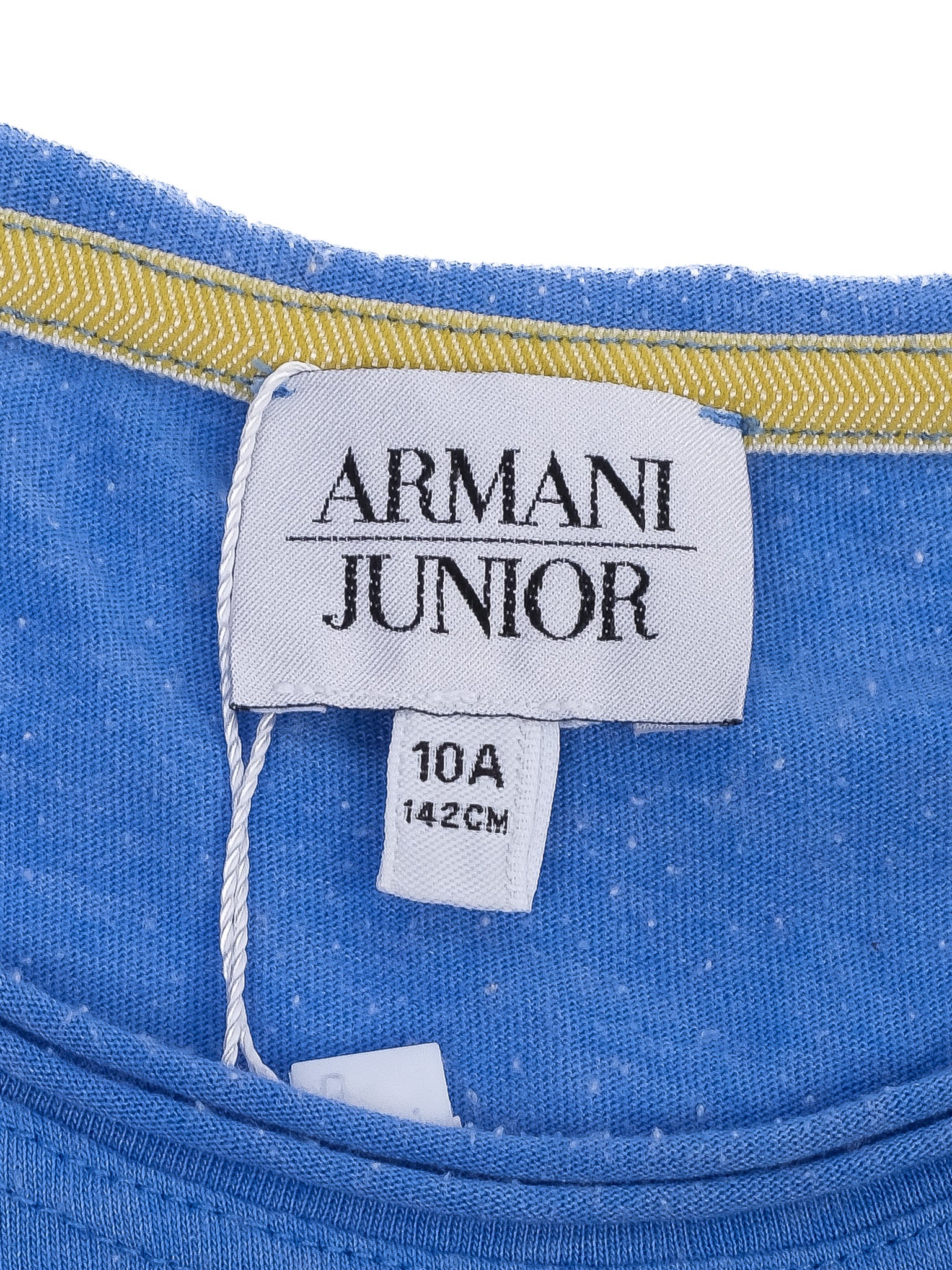 Excellent Armani Junior Blue Striped T-Shirt for Kids Size 10
