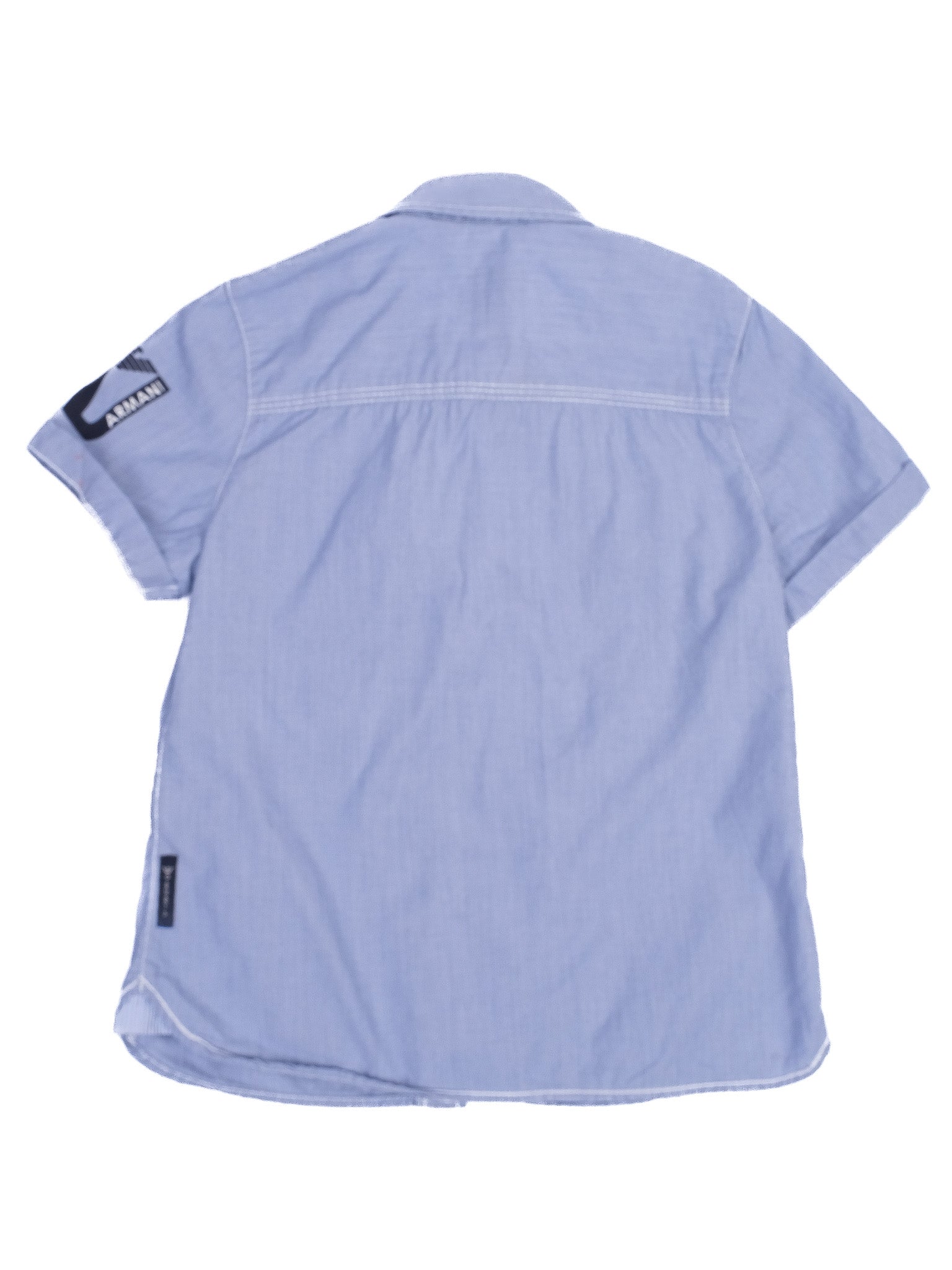 Excellent Armani Junior Blue Cotton Shirt Size 5 for Kids