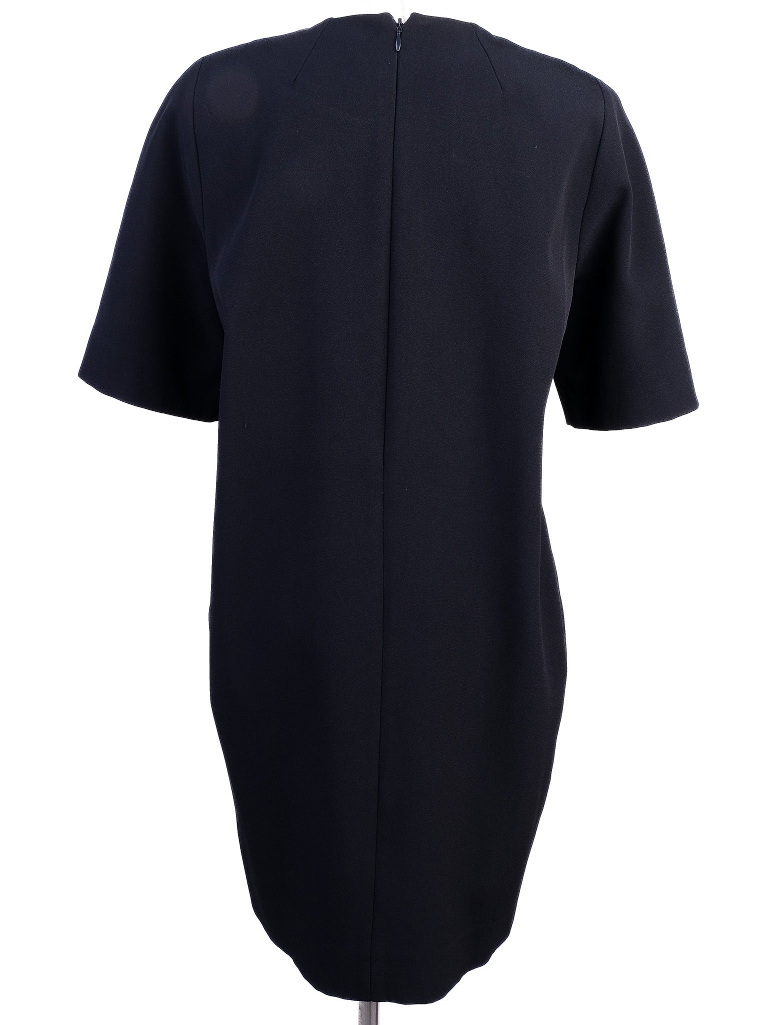EXCELLENT Victoria Beckham Black Viscose Dress Size M with Belt