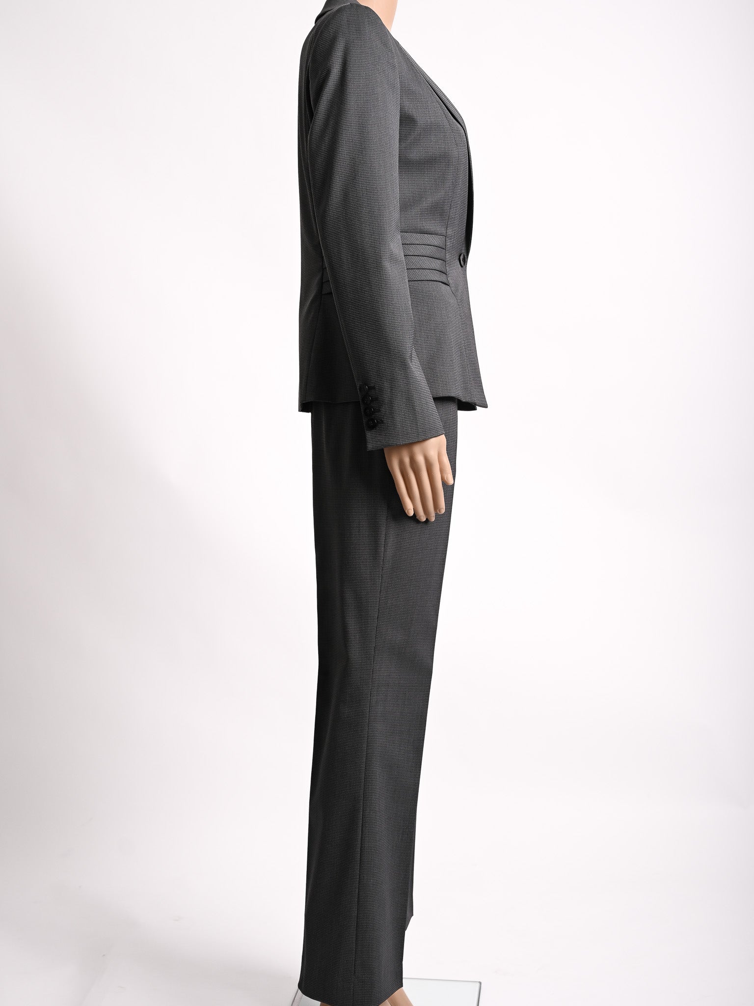 Excellent Hugo Boss Gray Cotton Pantsuit Size S for Women