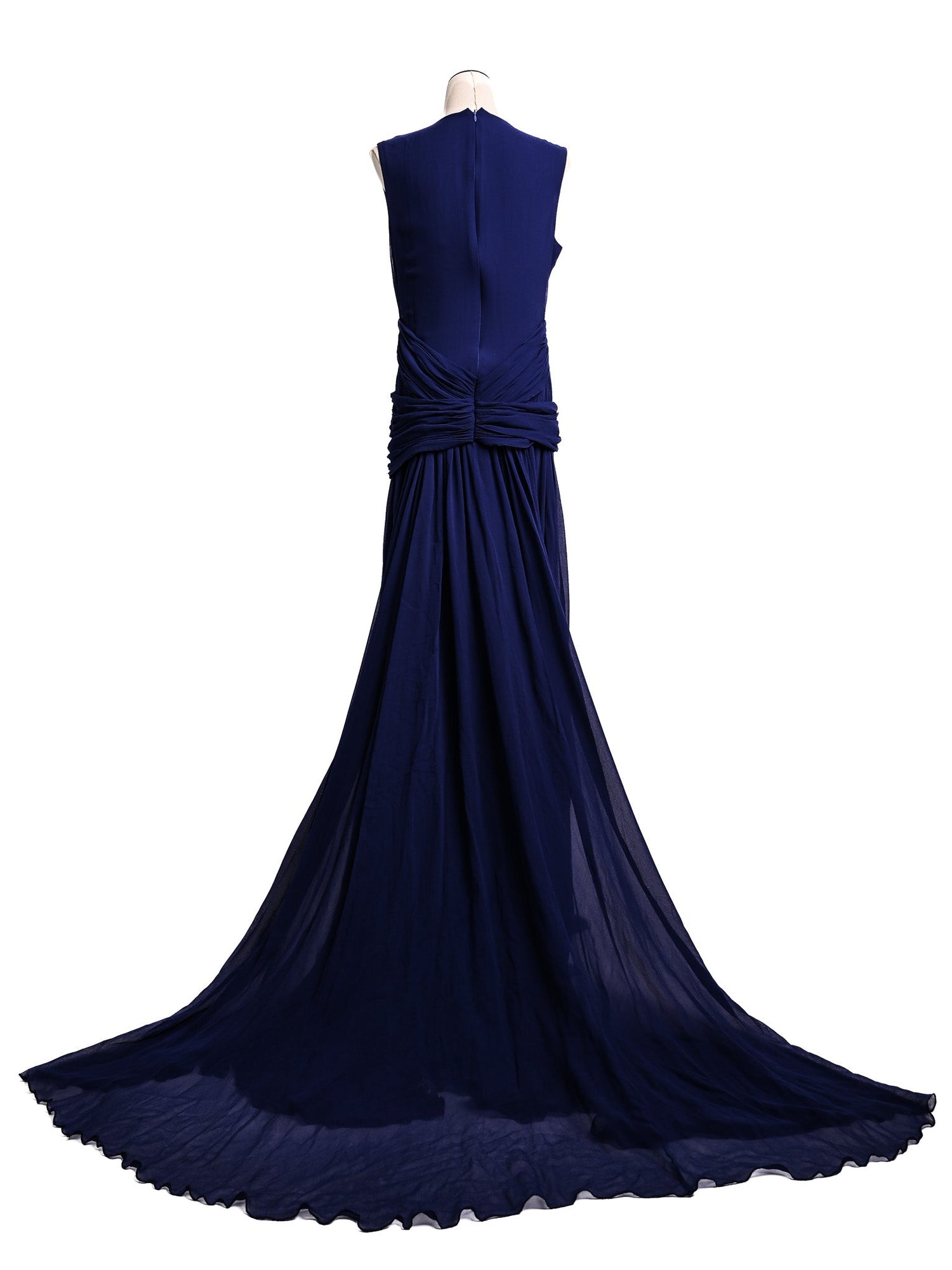 Perfect Ports Purple Silk Evening Gown Size L