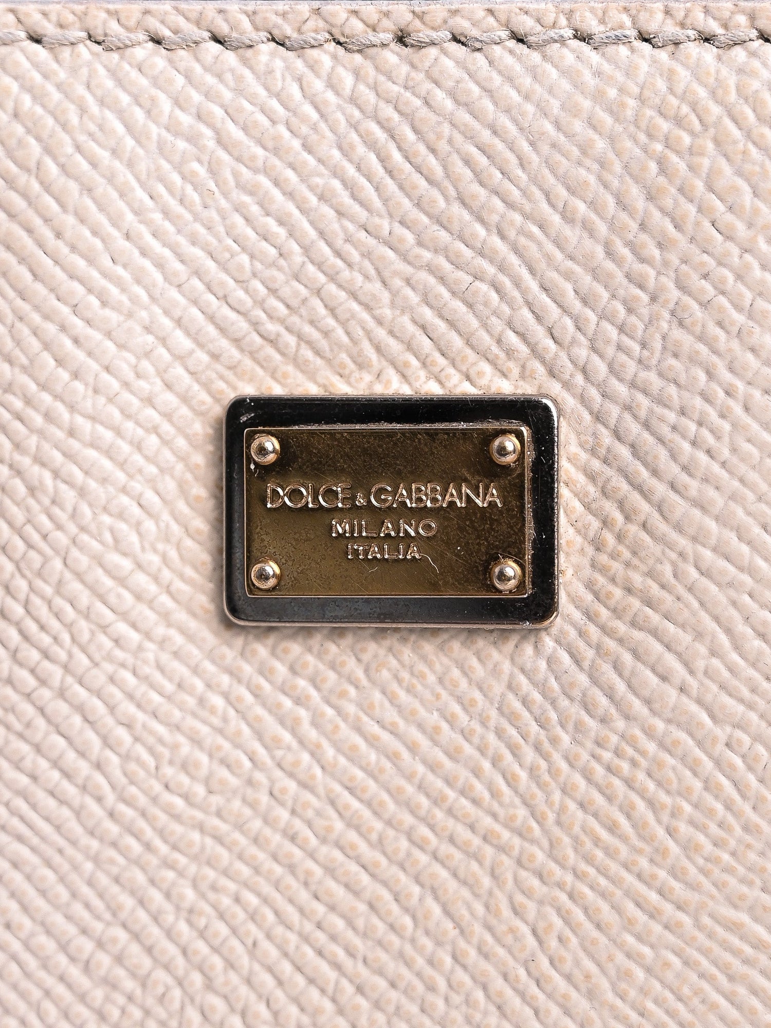 Average Condition Dolce Gabbana Two-Tone Leather Tote Bag