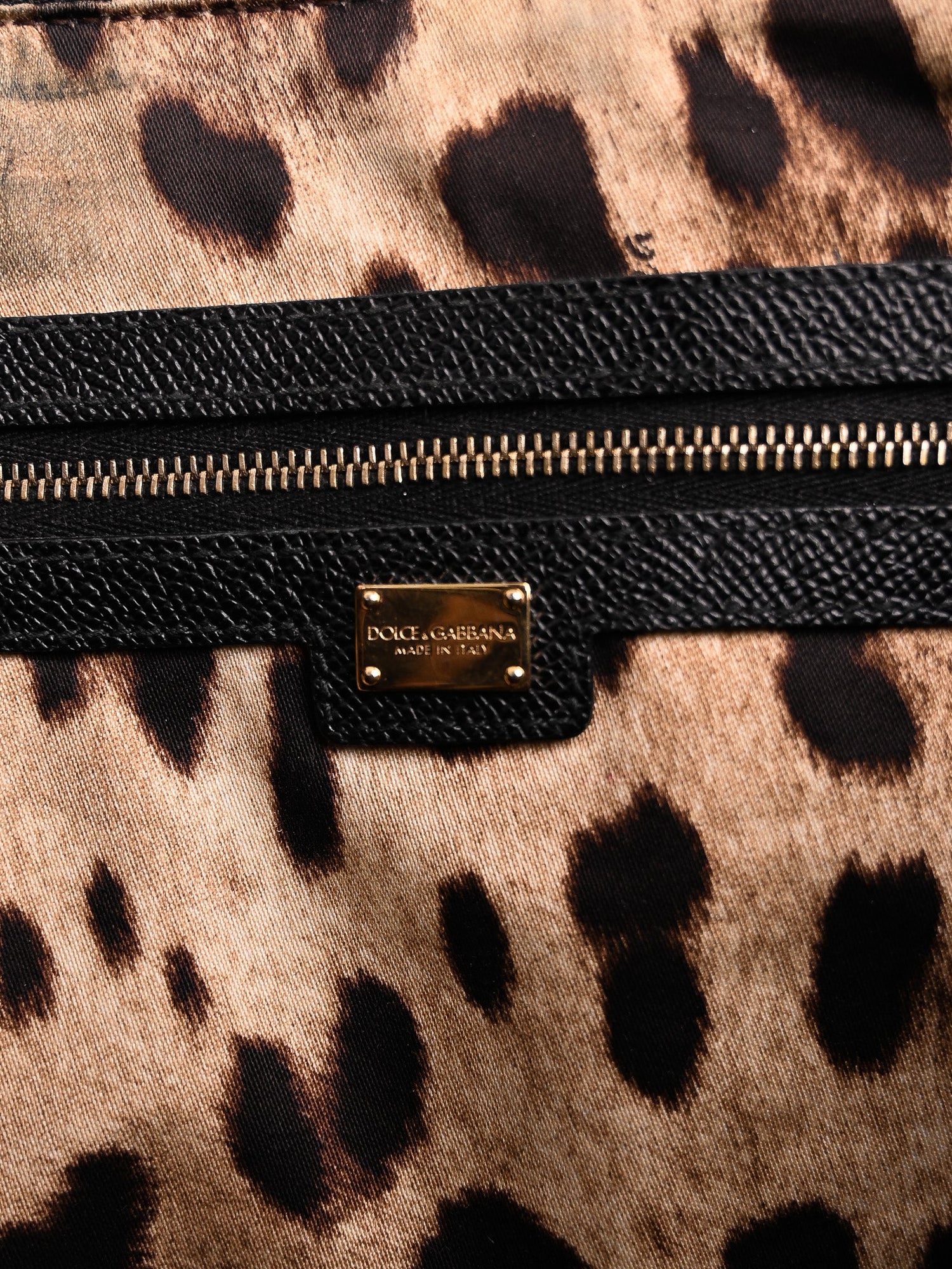 Average Condition Dolce Gabbana Two-Tone Leather Tote Bag