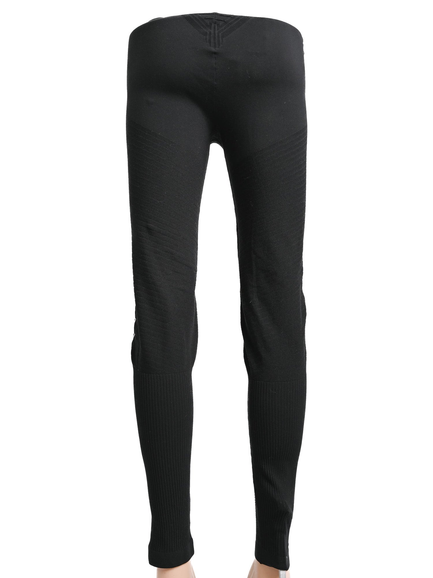 NEW Prada Black Stretch Leggings M with Red Detail and Stripe