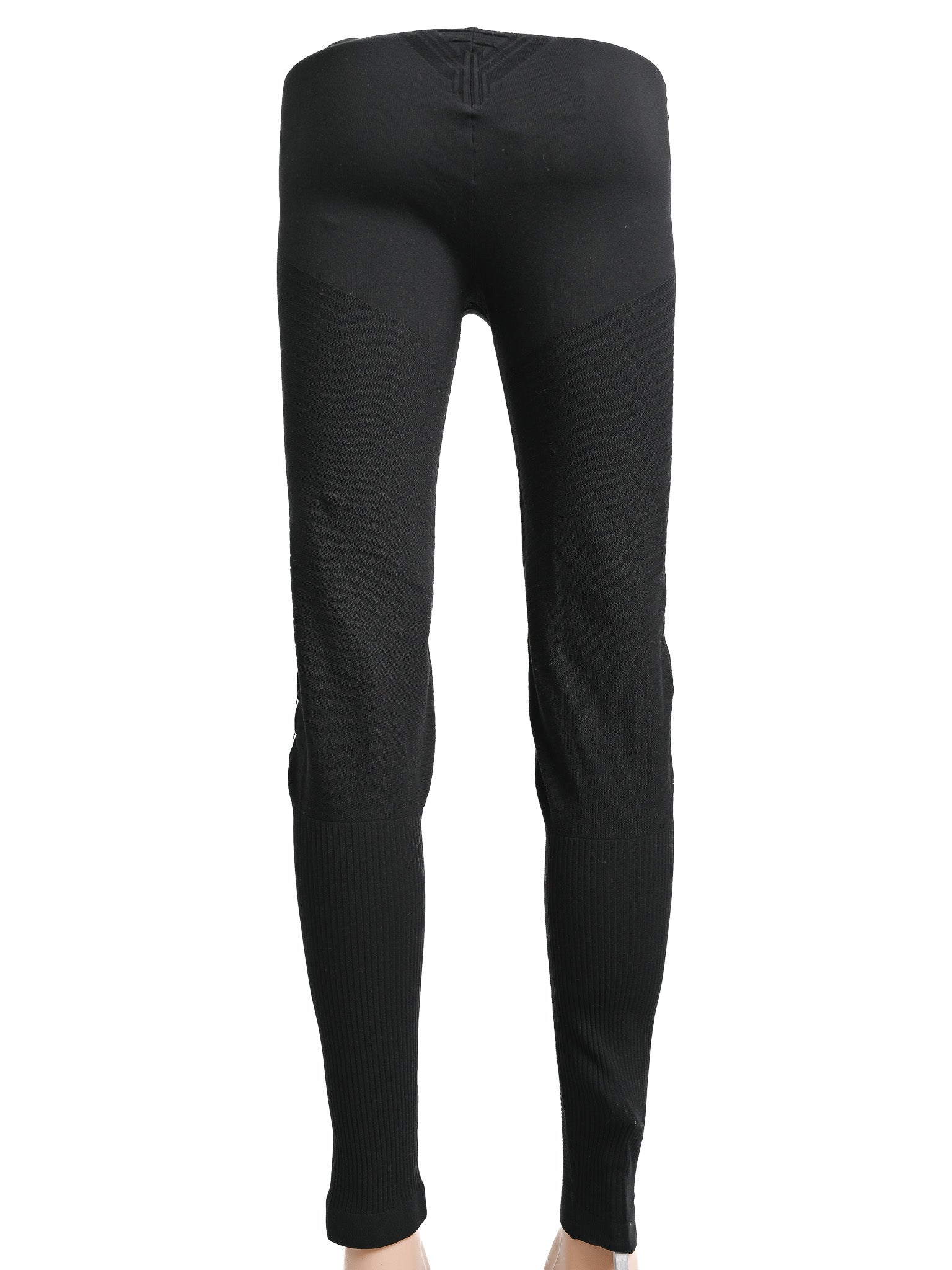 NEW Prada Black Stretch Leggings M with Red Detail and Stripe