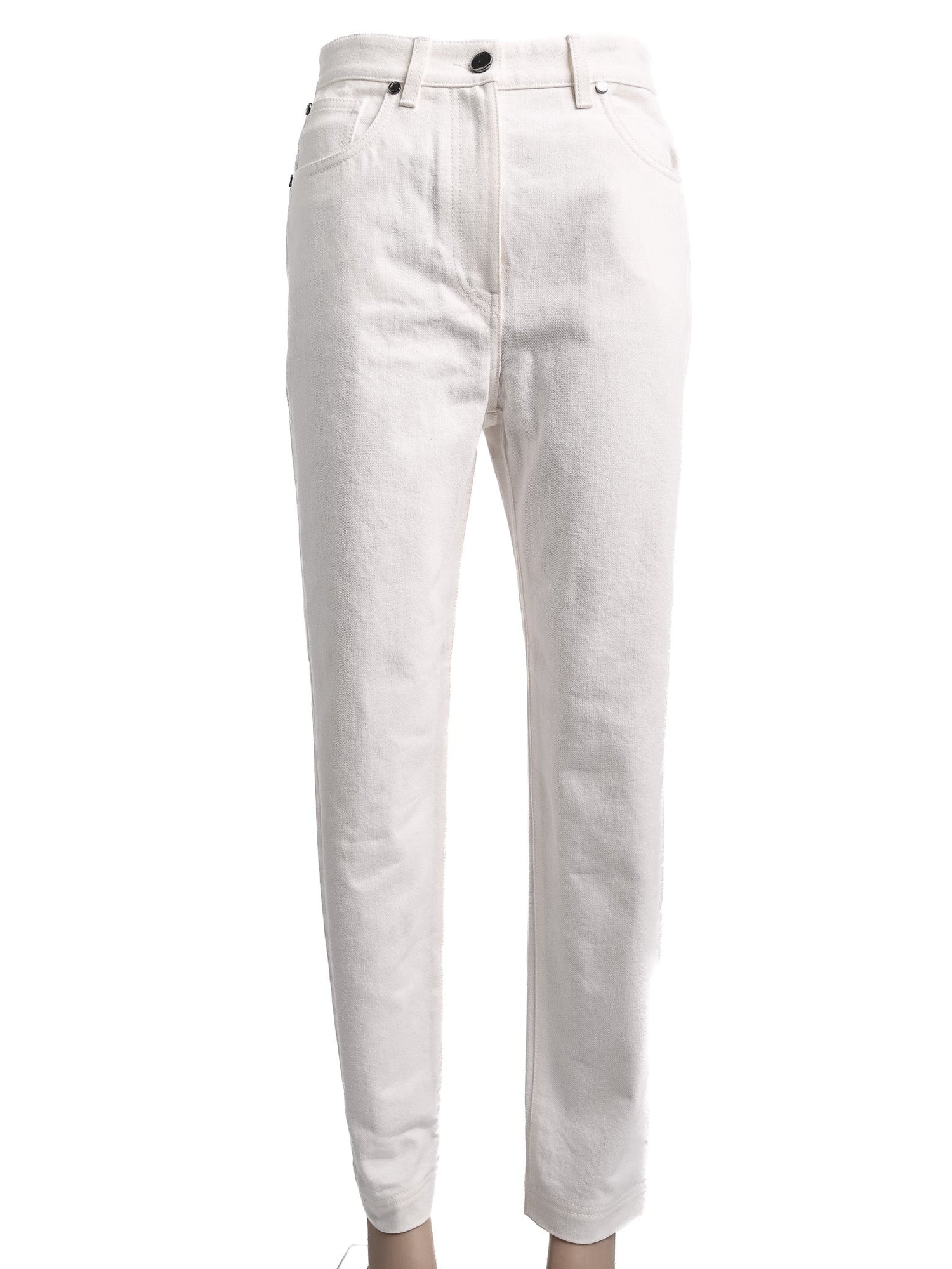 Perfect Fendi White Cotton Jeans Size S for Women