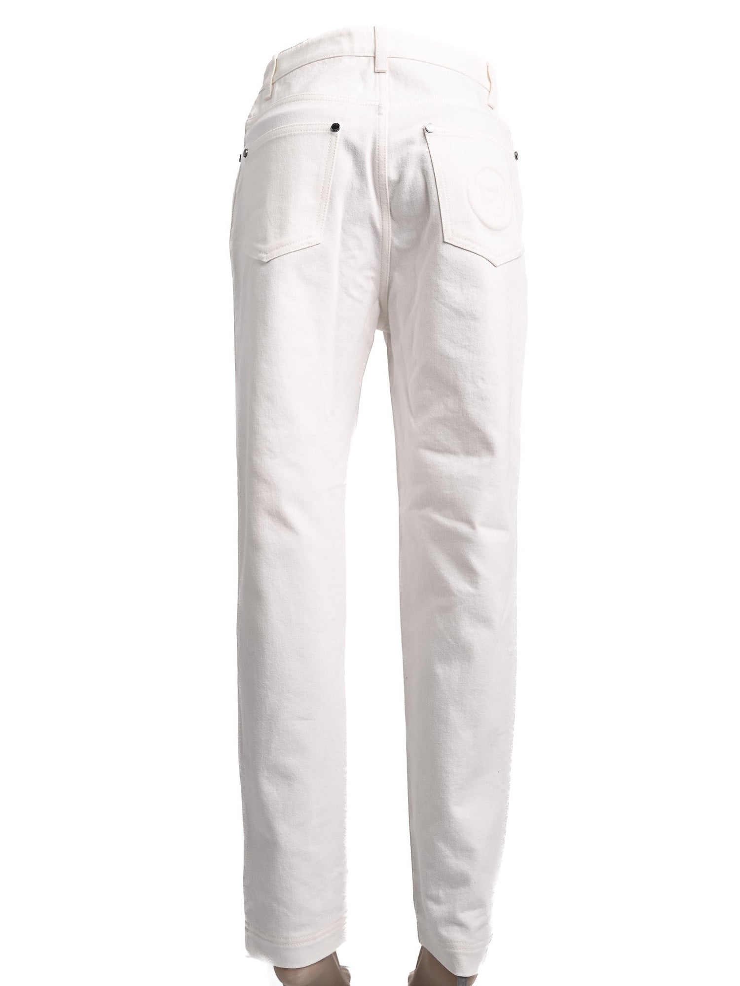 Perfect Fendi White Cotton Jeans Size S for Women