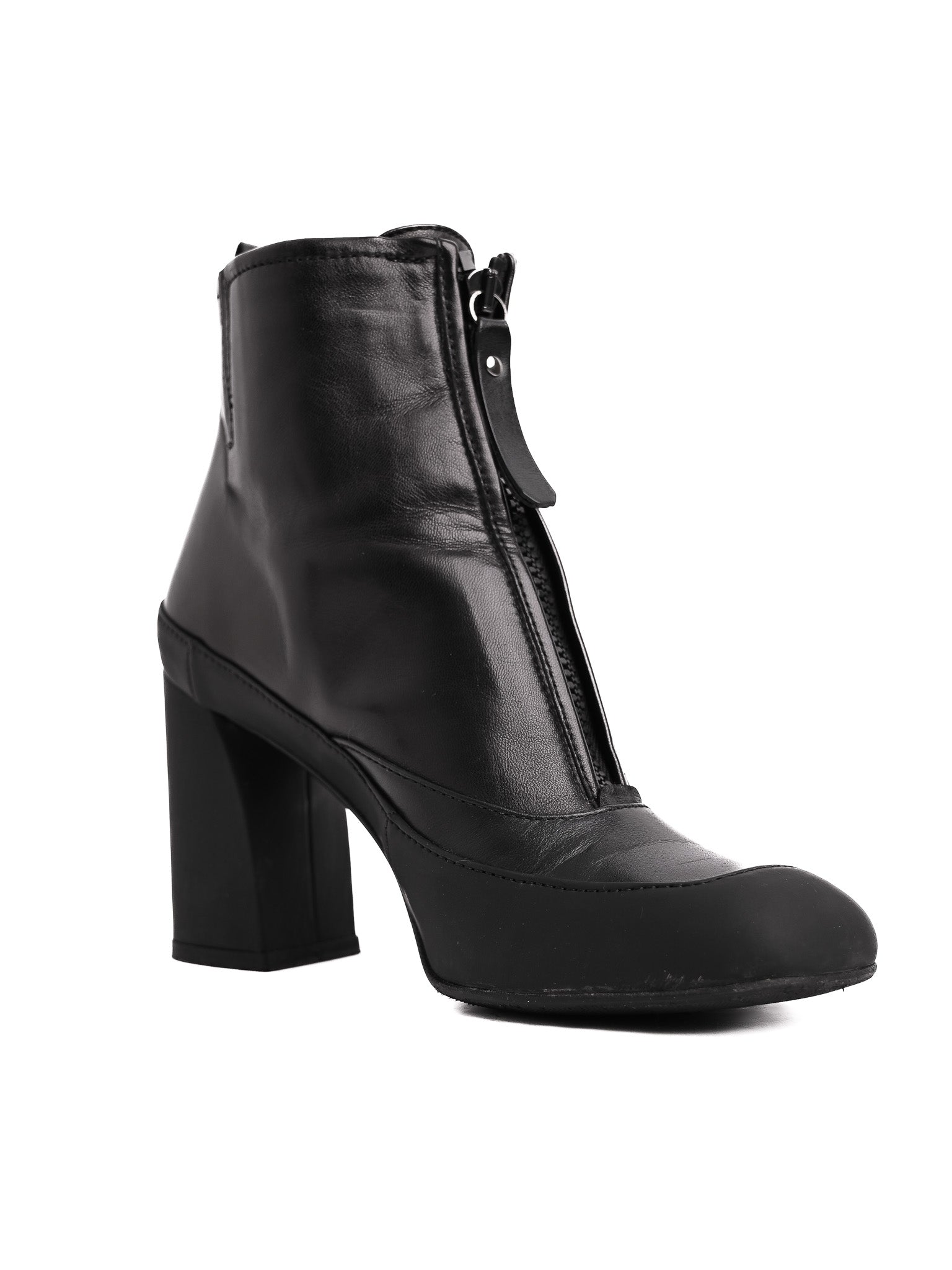 Perfect Giorgio Fabiani Black Leather Ankle Boots Size 37