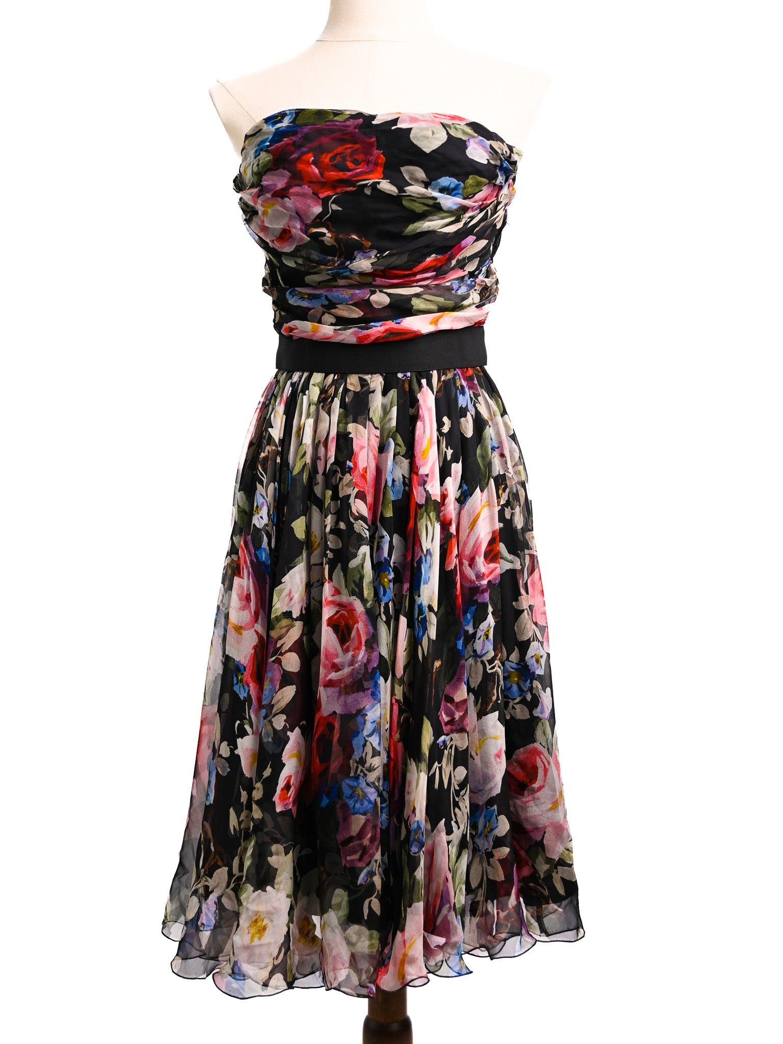 Good Dolce Gabbana Floral Strapless Dress Polyester Size Unknown
