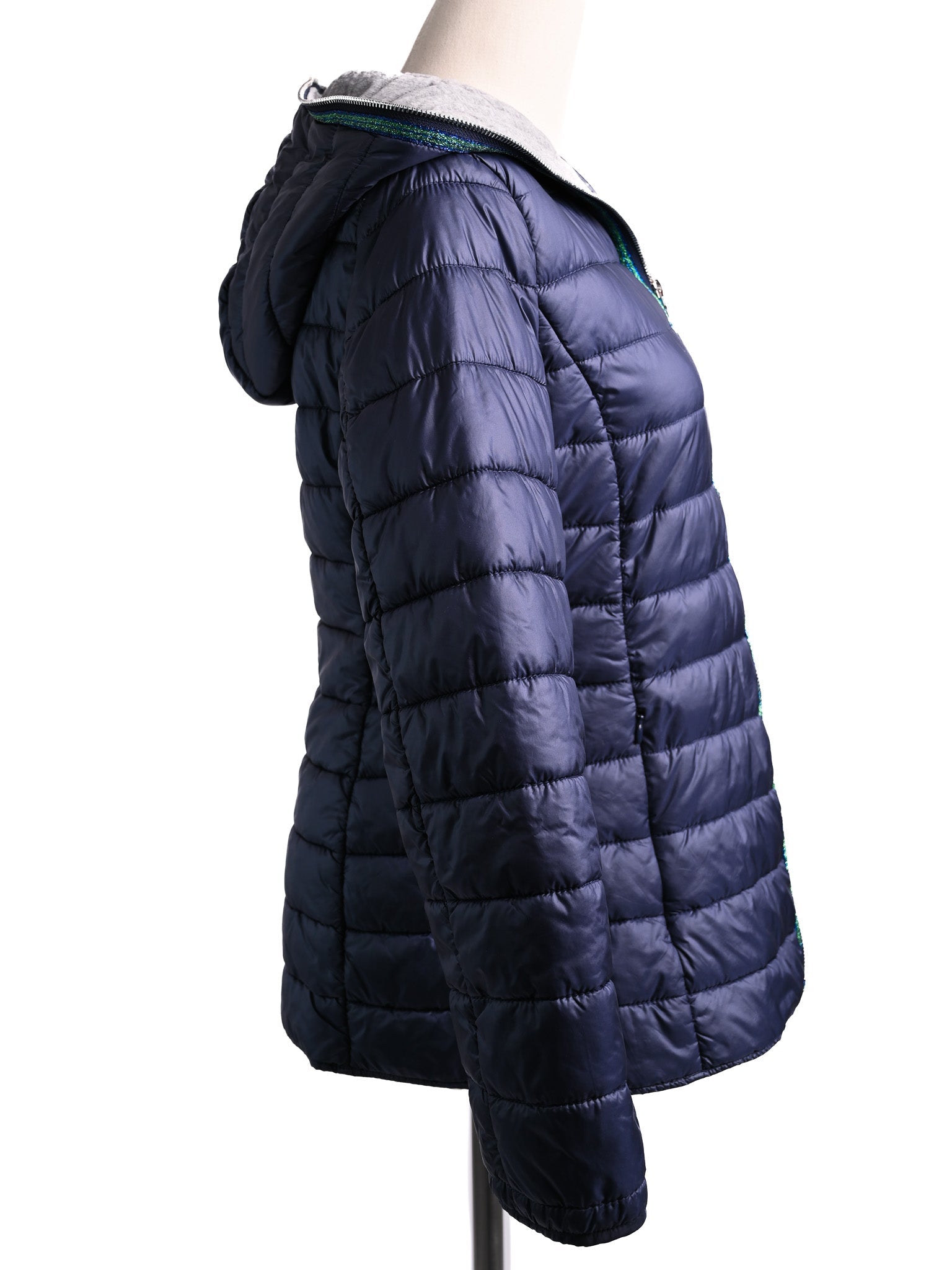 Excellent Liu Jo Blue Quilted Jacket Size XS with Hood