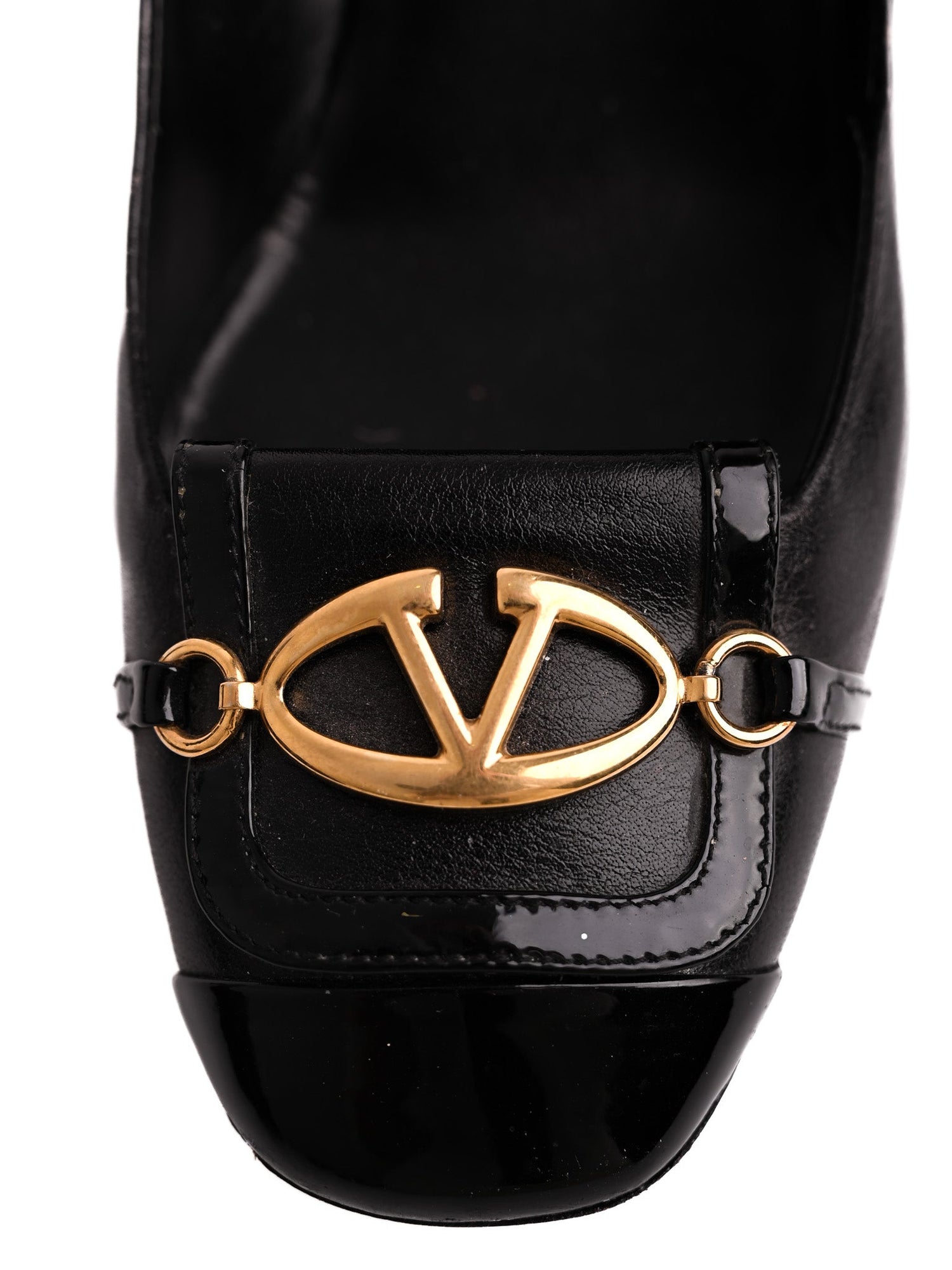 Good Valentino Black Leather High-Heeled Shoes Size 38