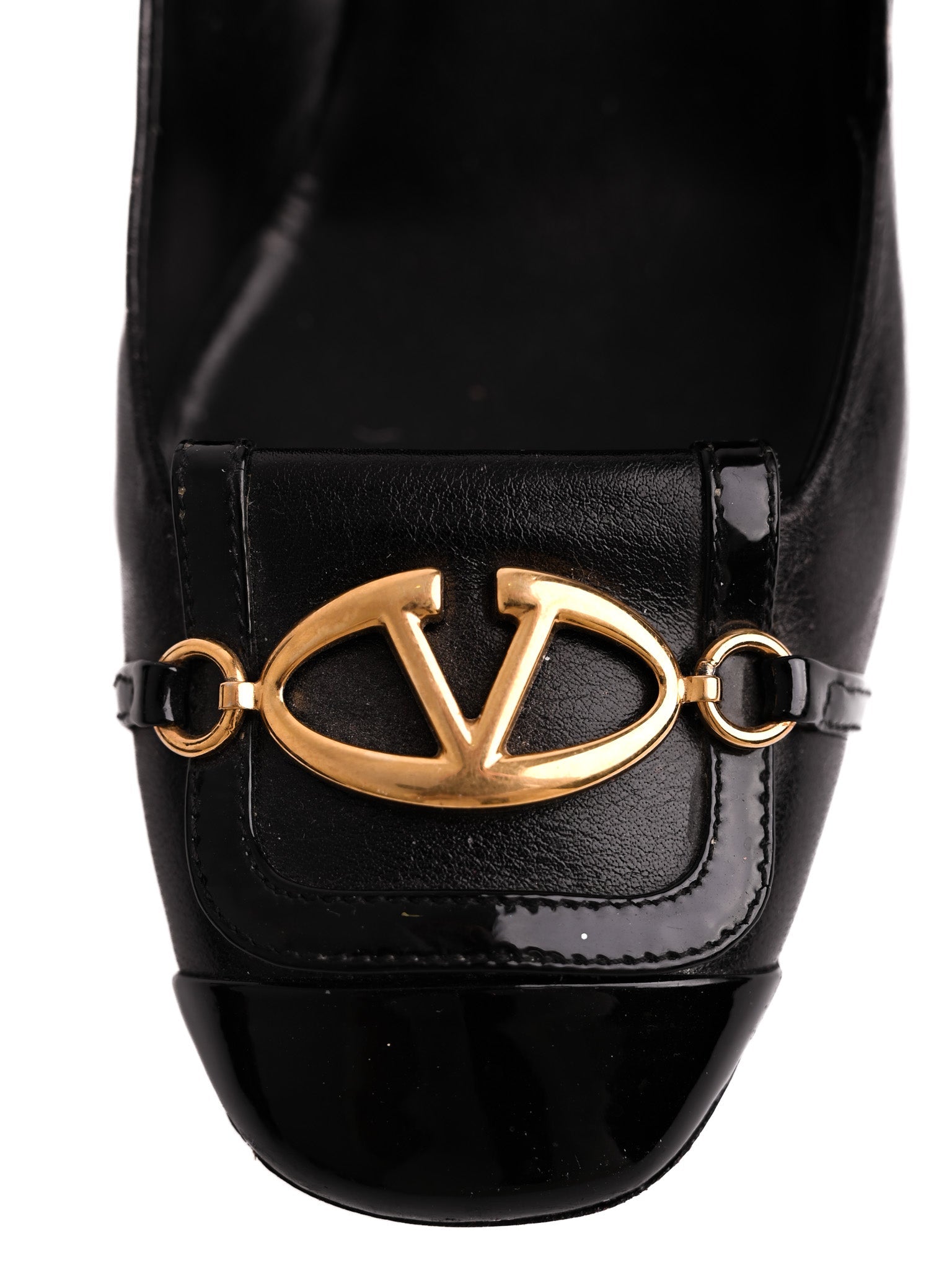 Good Valentino Black Leather High-Heeled Shoes Size 38