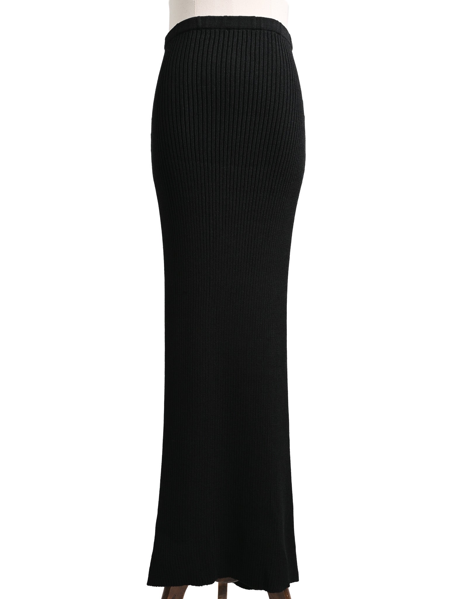 Excellent GF Ferre Black Ribbed Maxi Skirt Women Size N/A