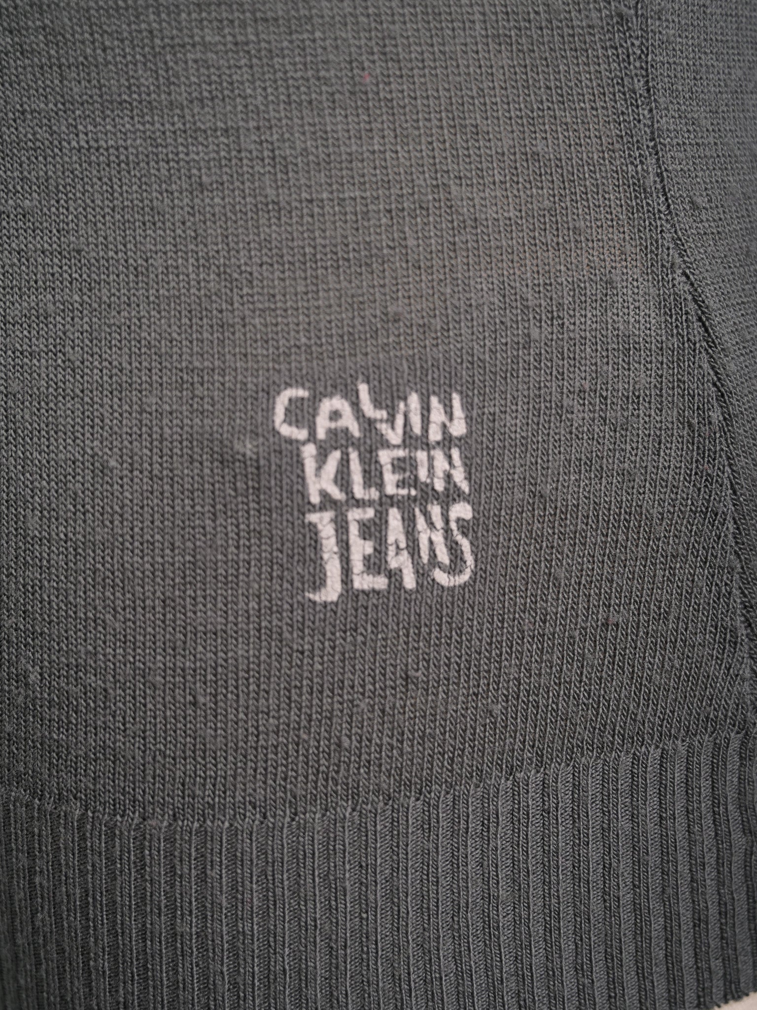 Excellent Calvin Klein Gray Wool Sleeveless Turtleneck Top XS