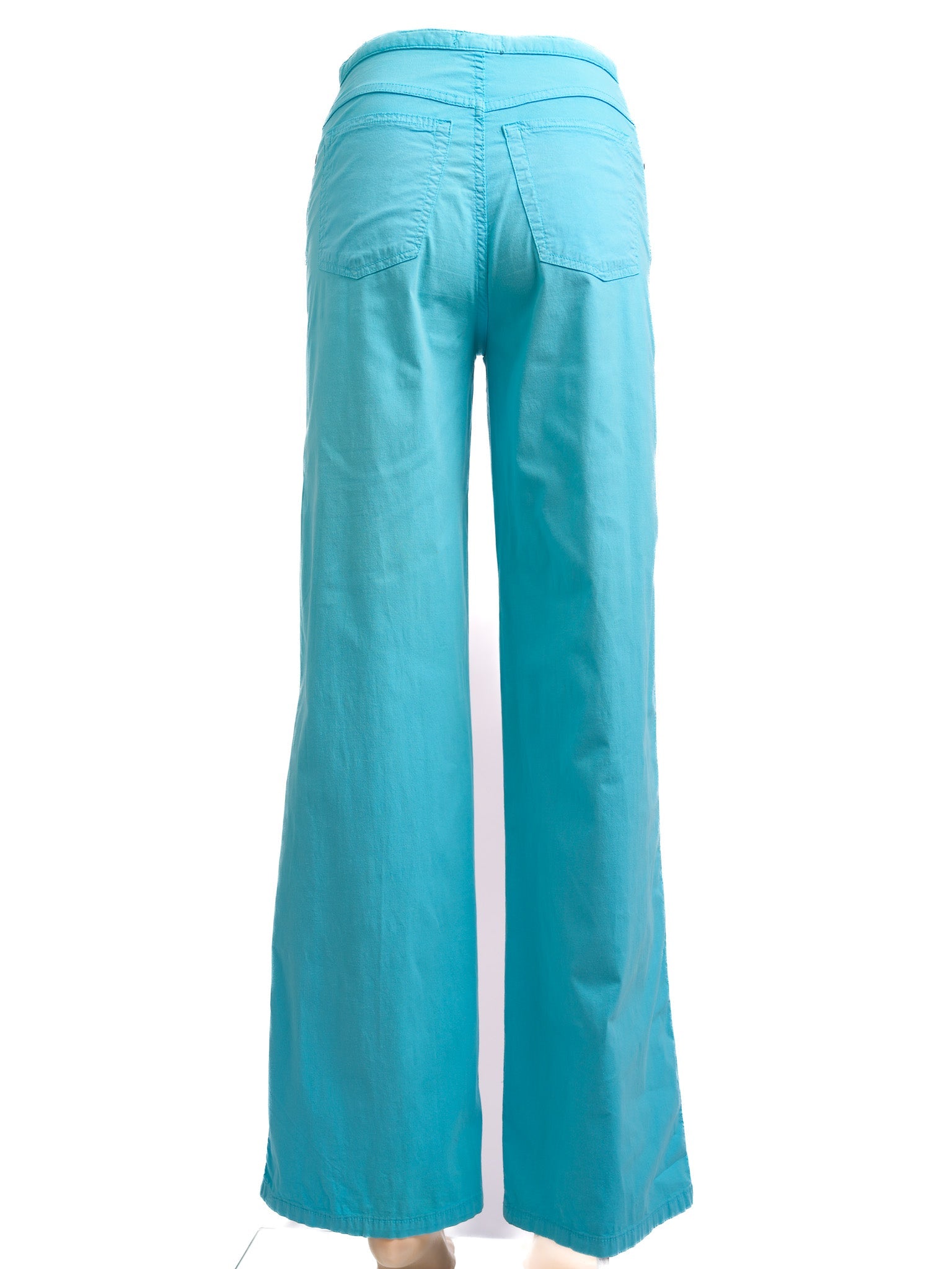 Excellent Kenzo Blue Wide-Leg Pants XXS Cotton Women