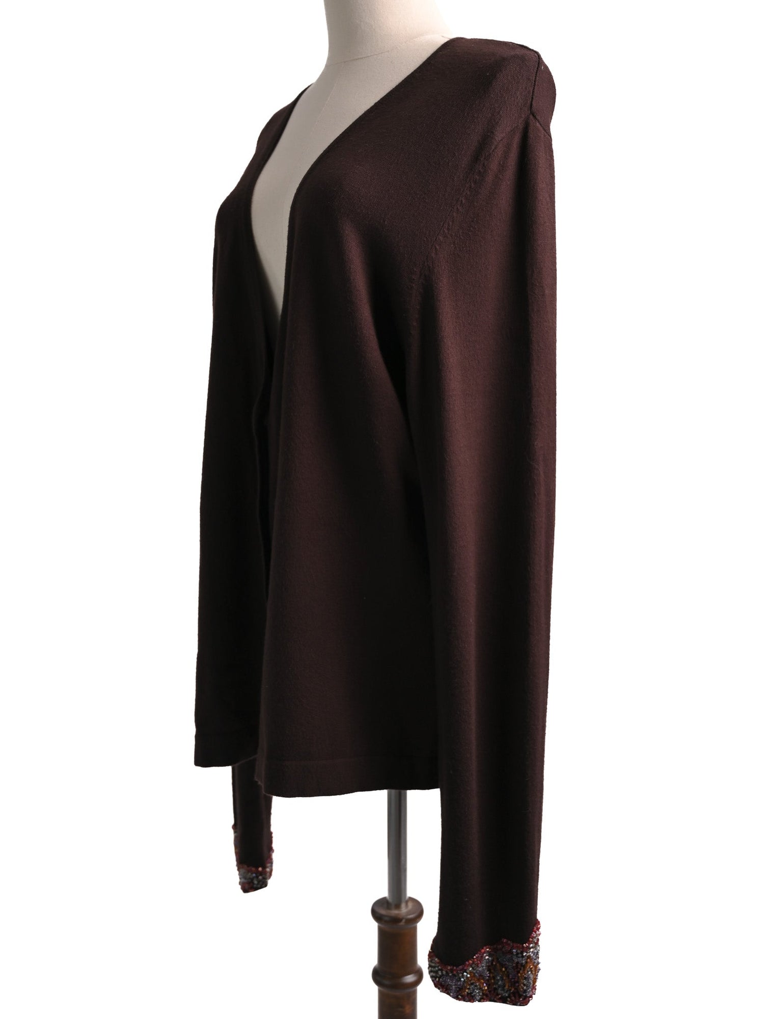 Excellent Ferre Orange Viscose Cardigan with Embellishments