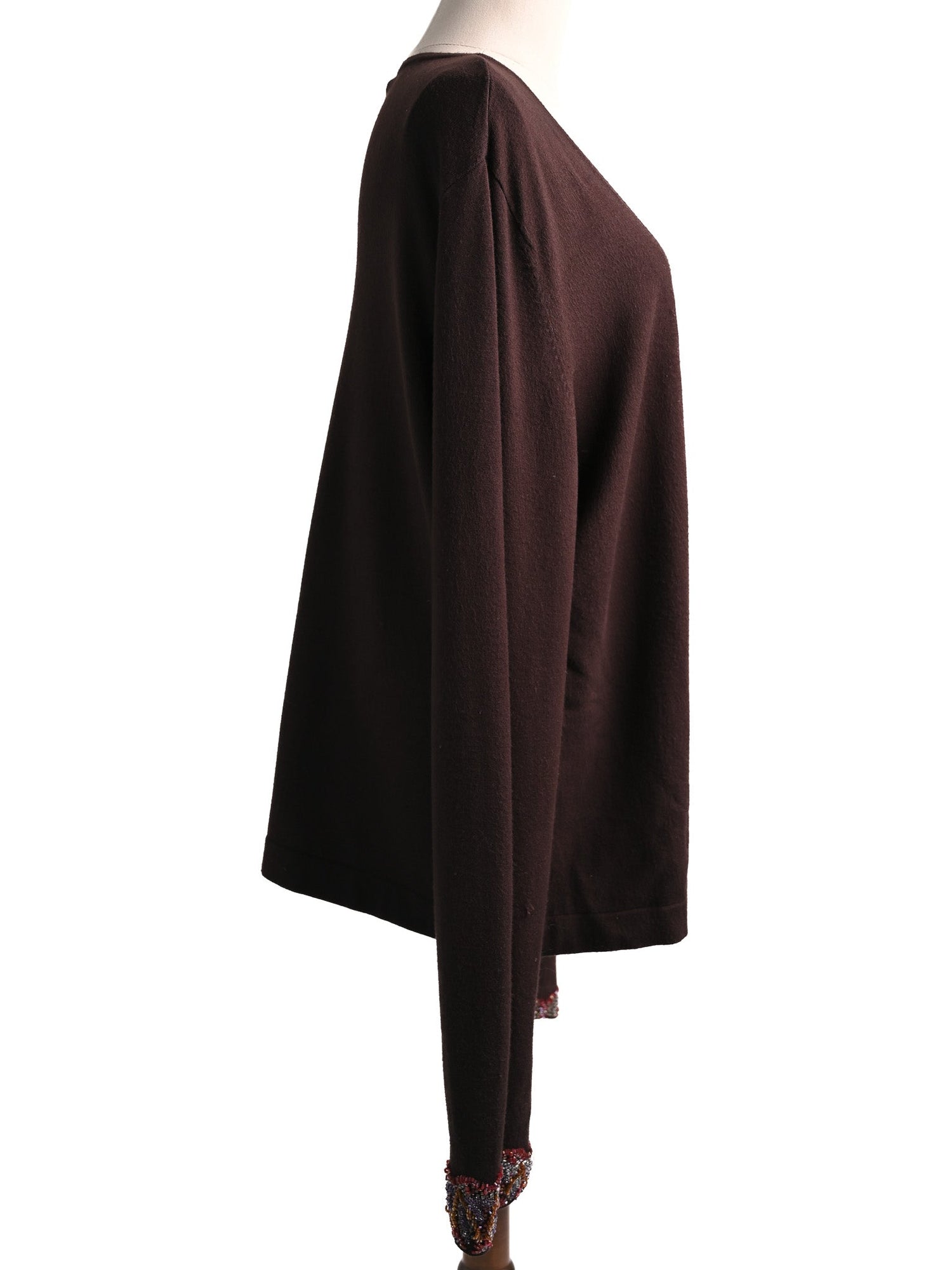 Excellent Ferre Orange Viscose Cardigan with Embellishments