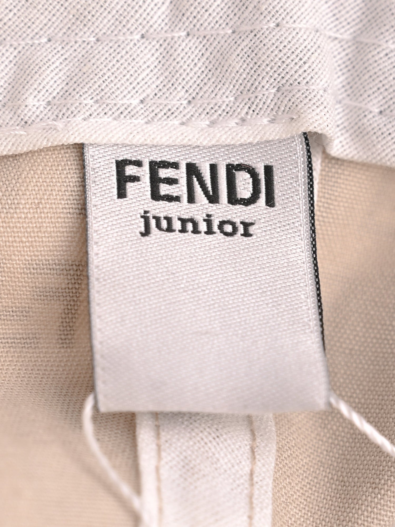 Excellent Fendi Gray Cotton Baseball Cap for Kids with Logos