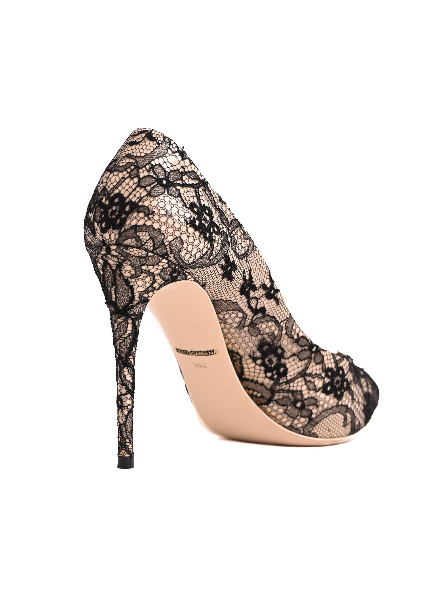 Perfect Dolce Gabbana Black Lace High-Heeled Shoes Women Size N/A