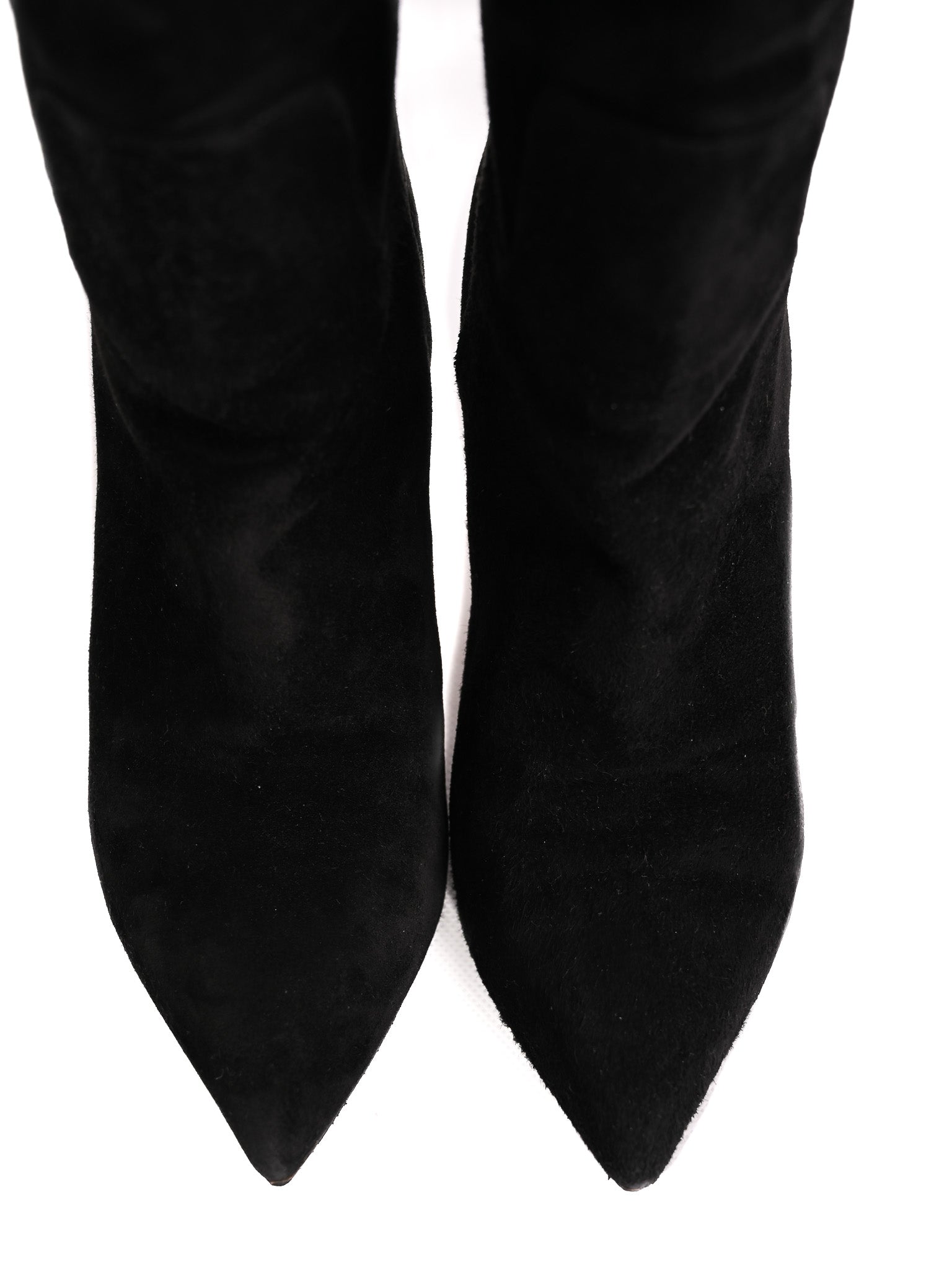 Excellent Casadei Black Leather High-Heeled Boots Size 36