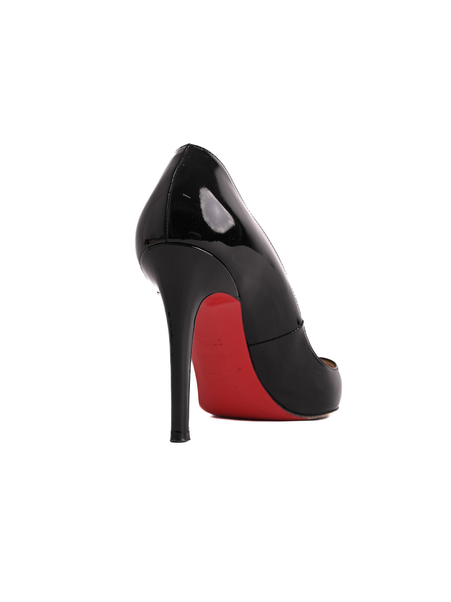 Good Condition Christian Louboutin Black Leather High Heels Size N/A