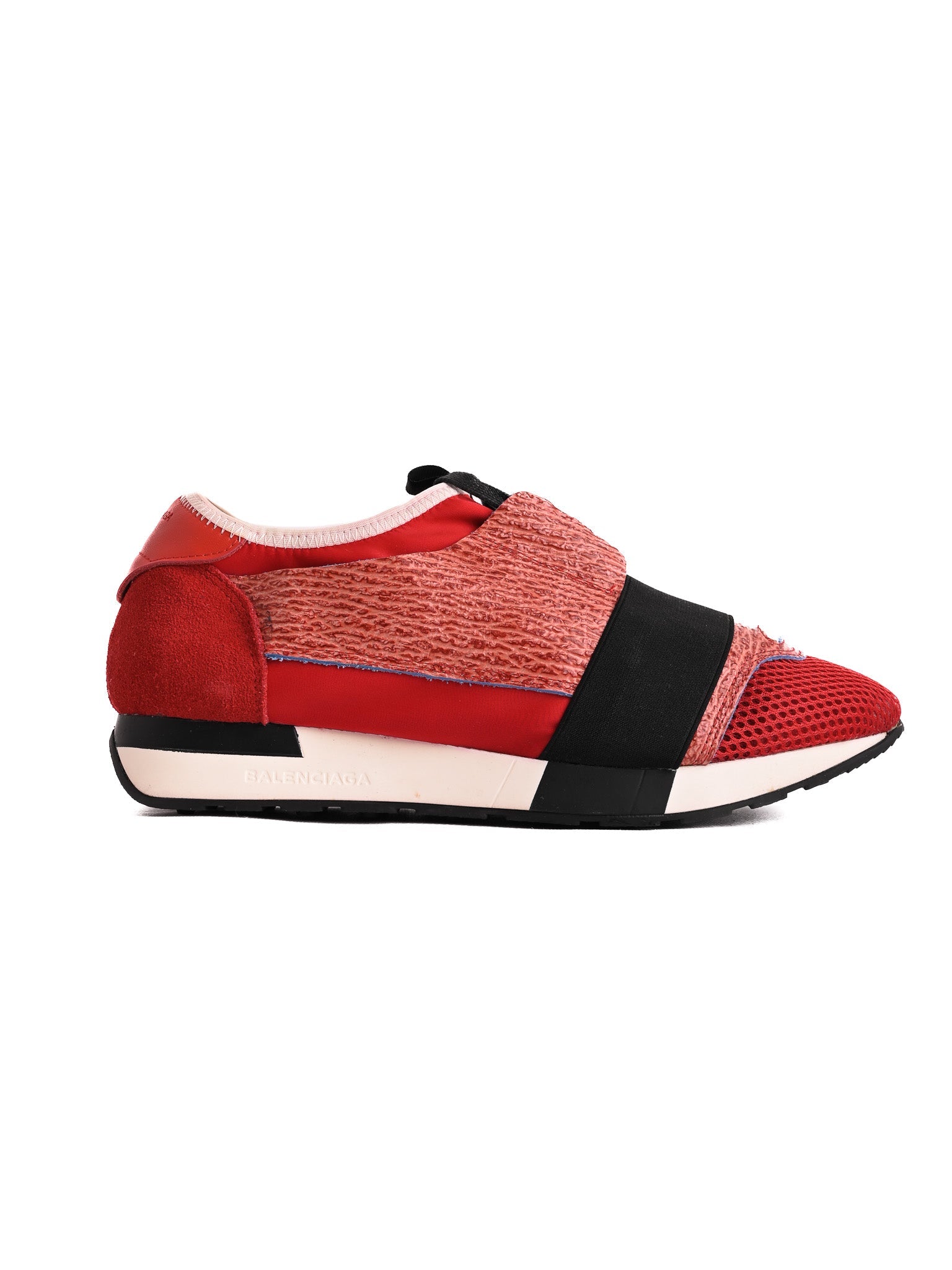 Excellent Balenciaga Red Fabric Sneakers Size 40 Men