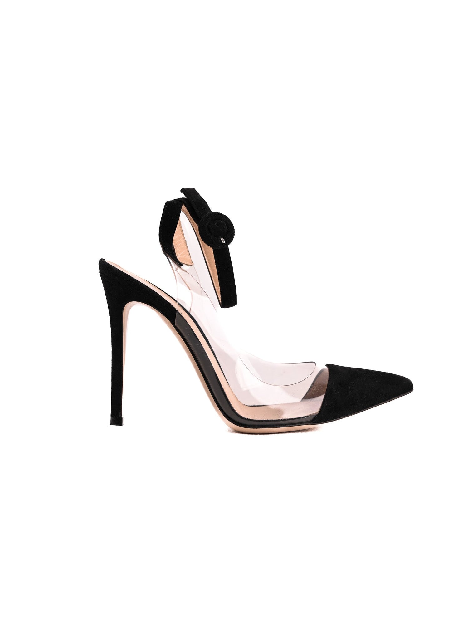 Excellent Gianvito Rossi Black Leather High-Heeled Shoes Size 36