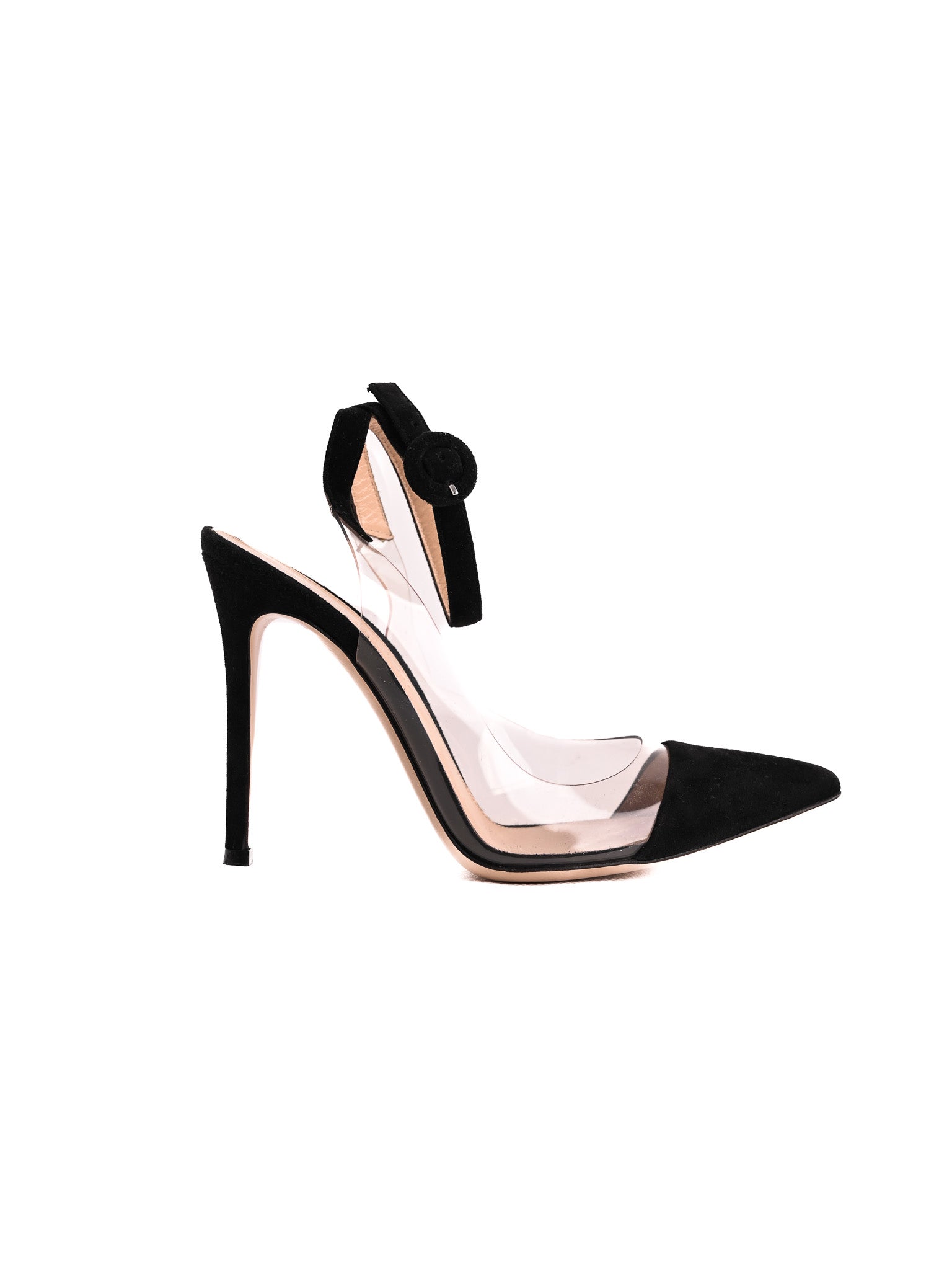 Excellent Gianvito Rossi Black Leather High-Heeled Shoes Size 36
