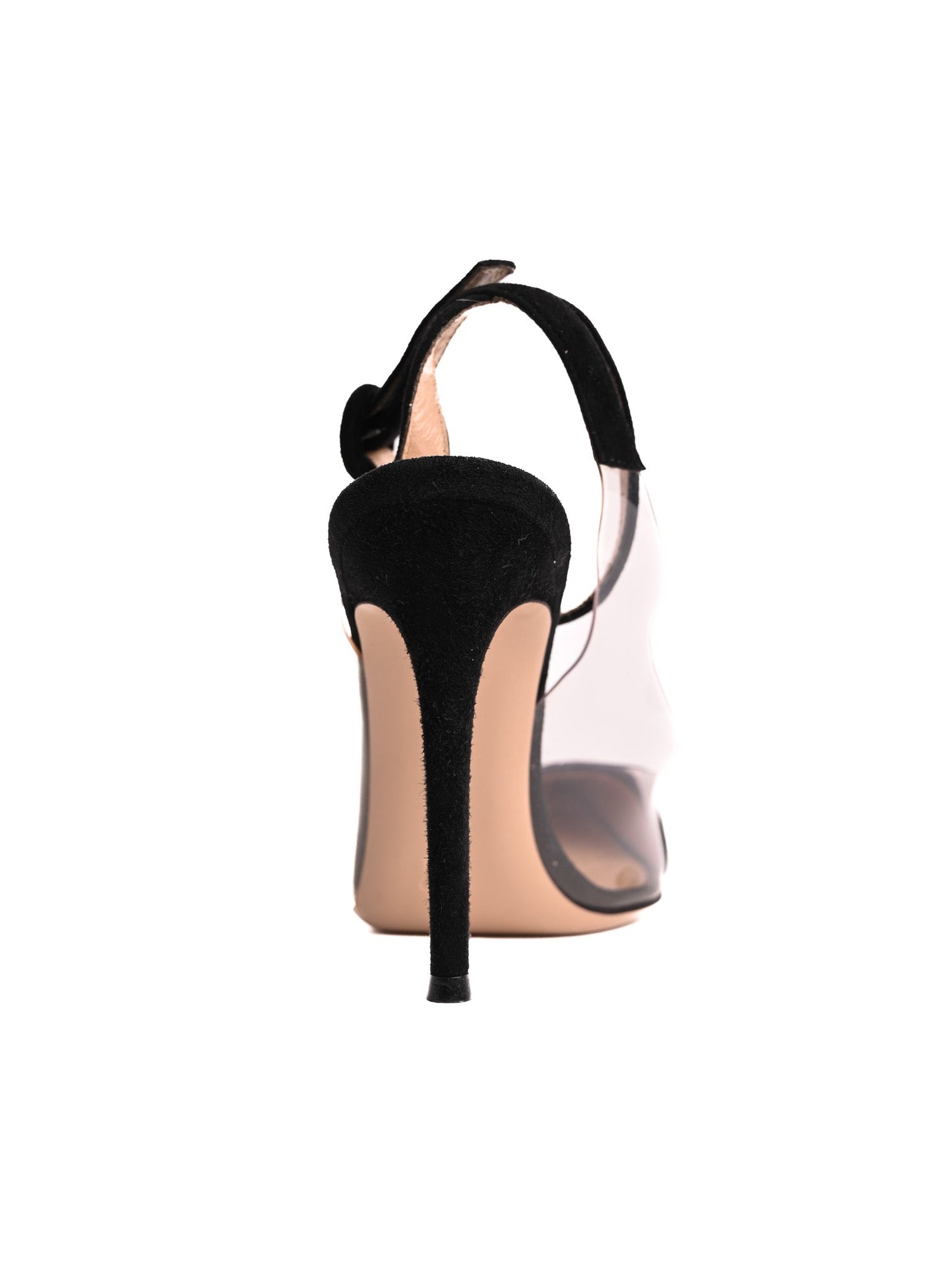 Excellent Gianvito Rossi Black Leather High-Heeled Shoes Size 36