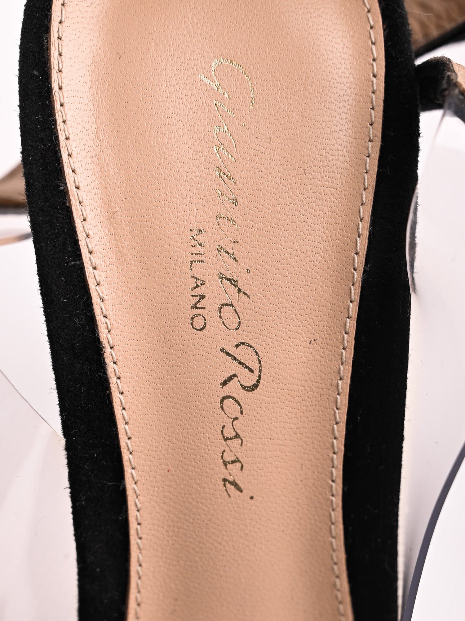 Excellent Gianvito Rossi Black Leather High-Heeled Shoes Size 36