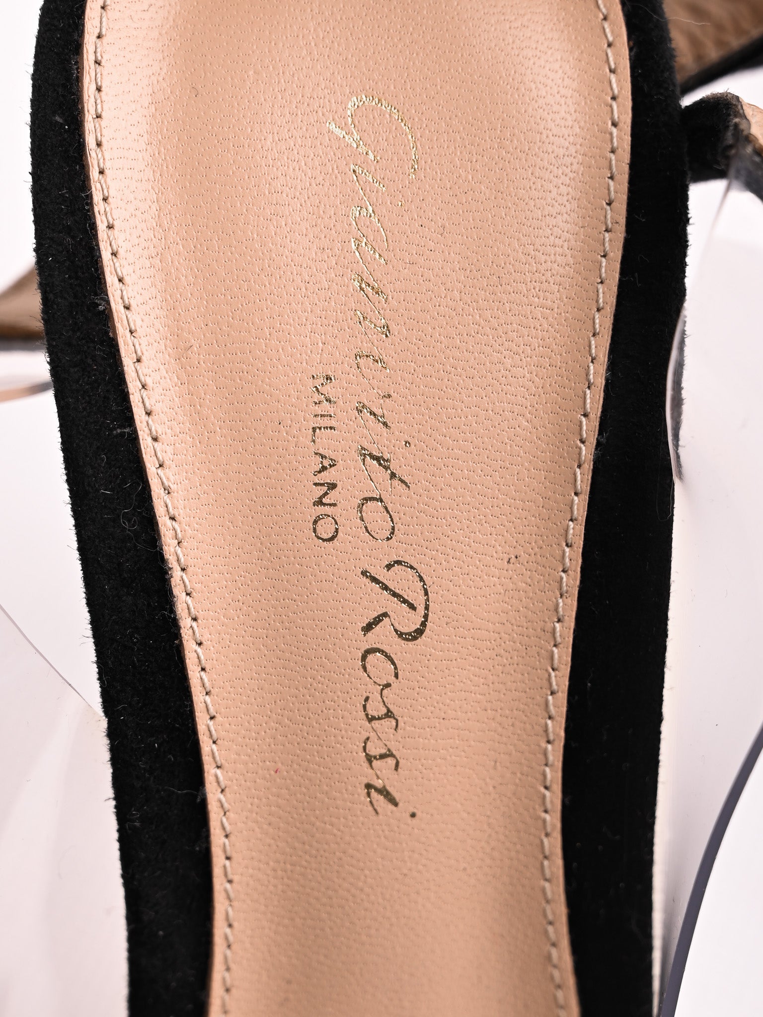 Excellent Gianvito Rossi Black Leather High-Heeled Shoes Size 36