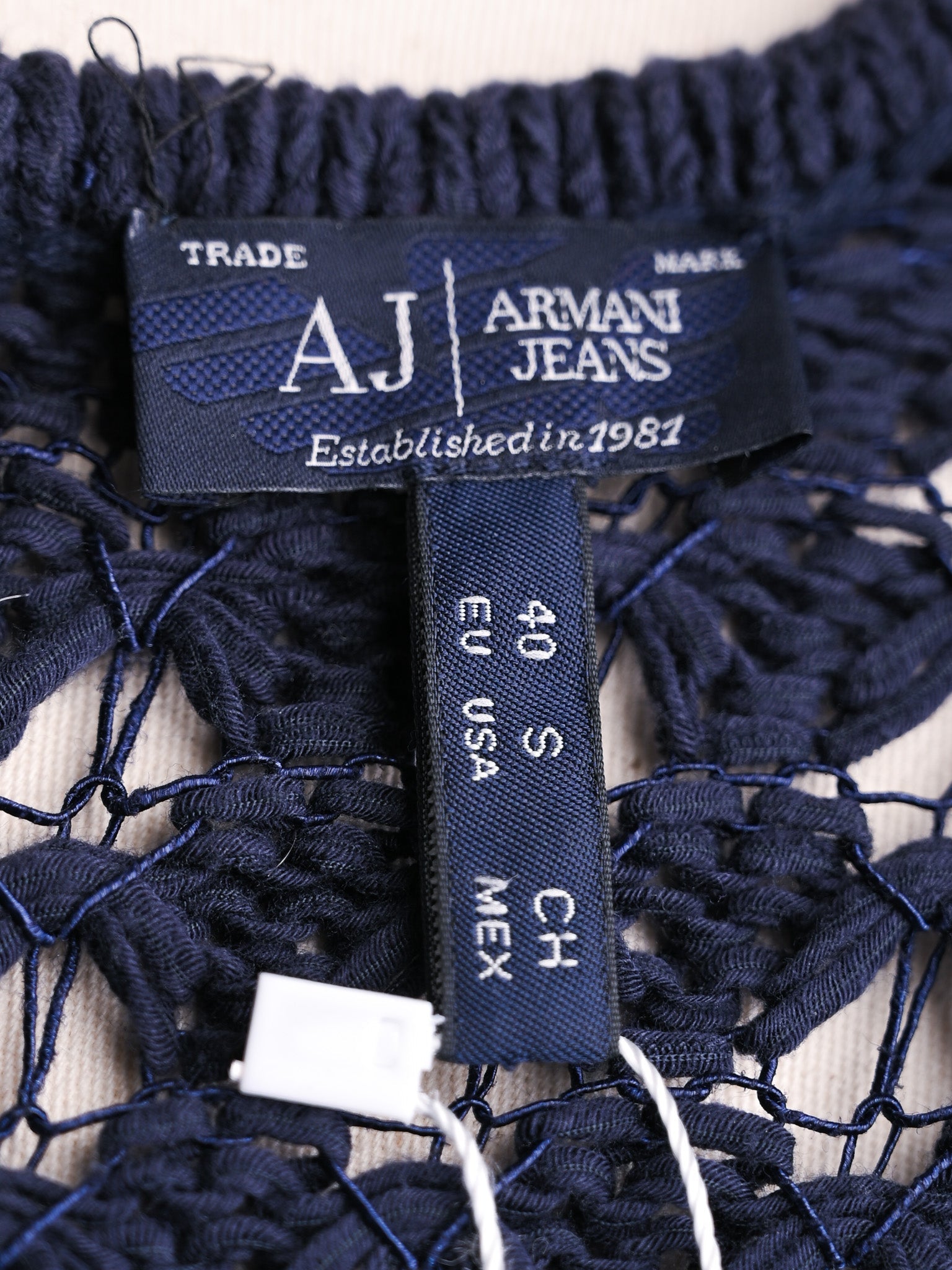 Excellent Armani Jeans Blue Wool Sweater Size XS for Women