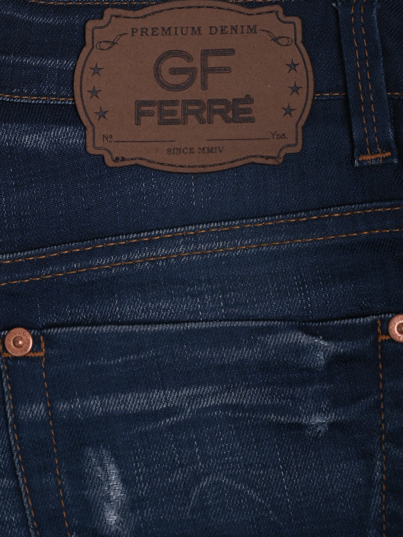 Excellent GF Ferre Blue Cotton Denim Shorts Size S