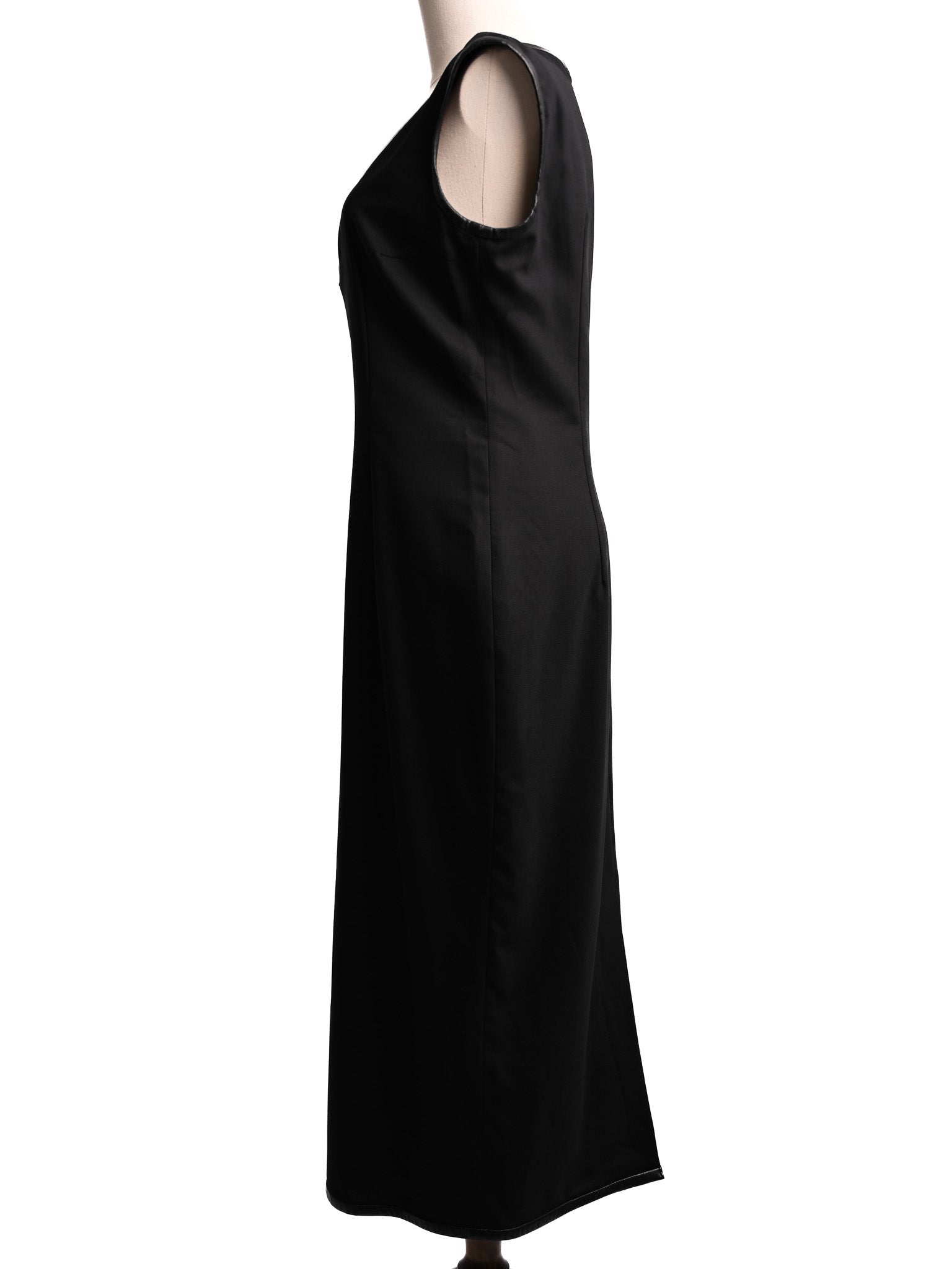 Excellent Dsquared2 Black Wool Sleeveless Dress V-Neck Women&