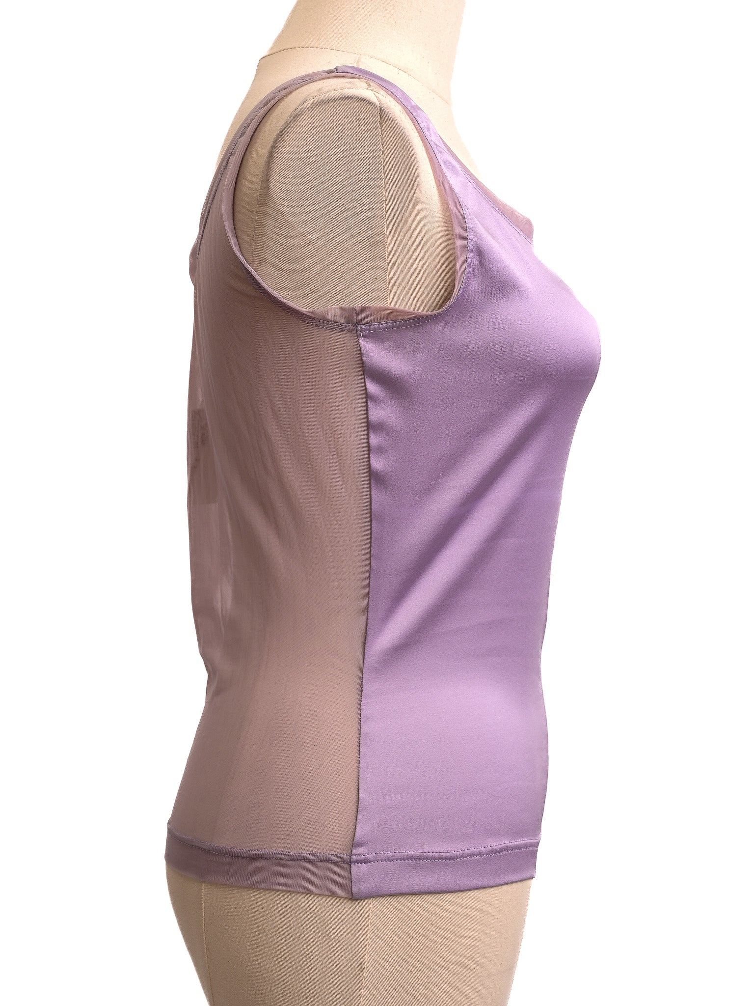 Excellent Gianfranco Ferr� Purple Sleeveless Top Size S Cotton
