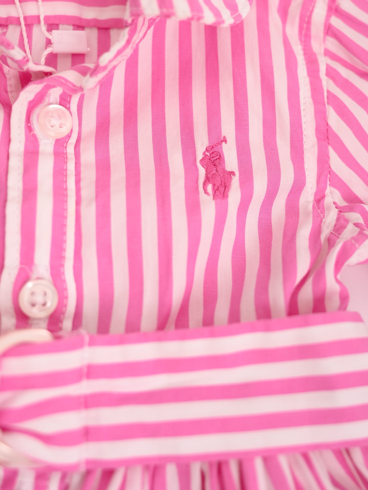 NEW Ralph Lauren Pink Striped Dress & Bloomers Set Size 2