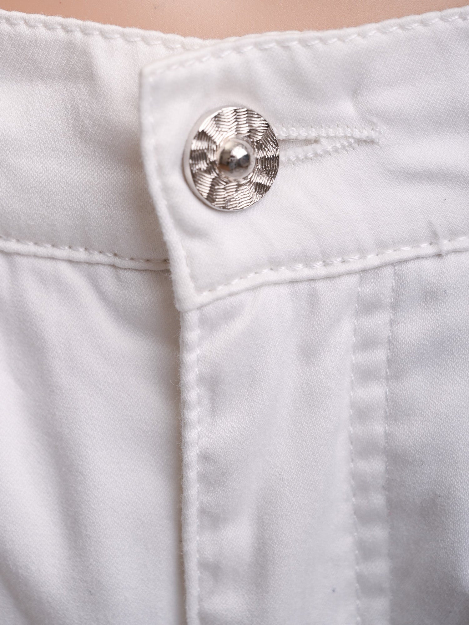 Excellent Roccobarocco White Cotton Pants Size M Women&