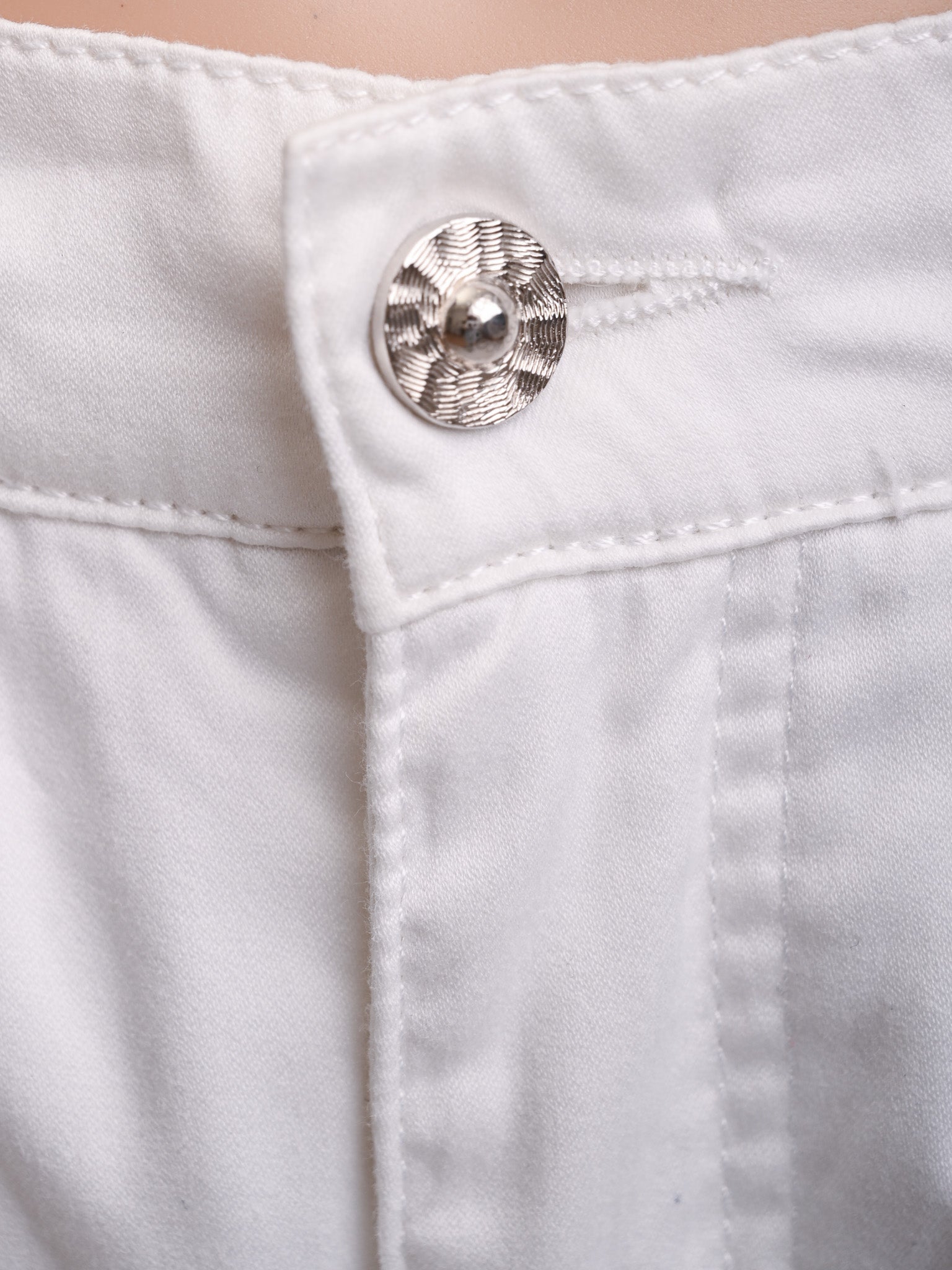 Excellent Roccobarocco White Cotton Pants Size M Women&