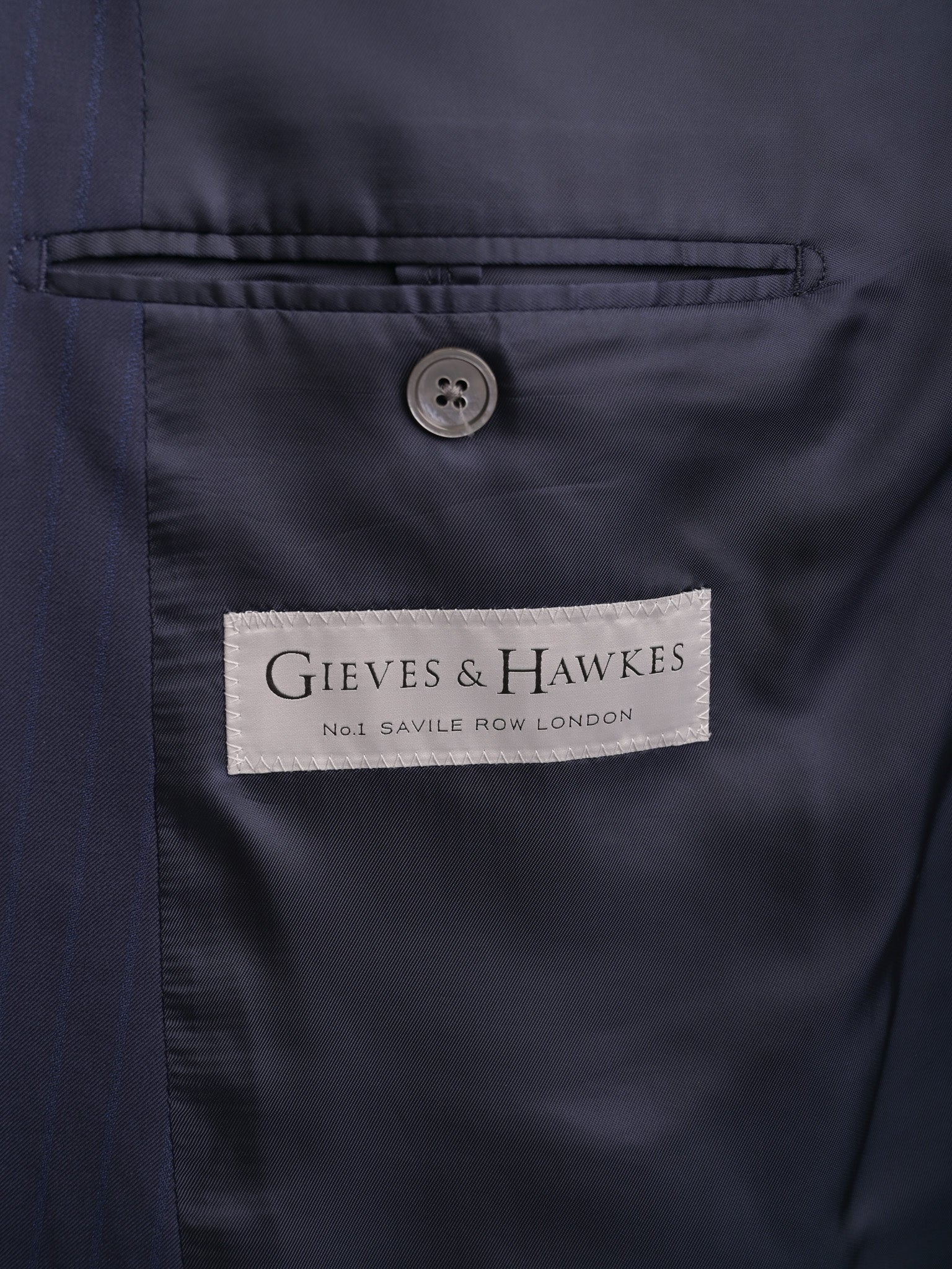 Excellent Gieves and Hawkes Blue Wool Suit Size L Men