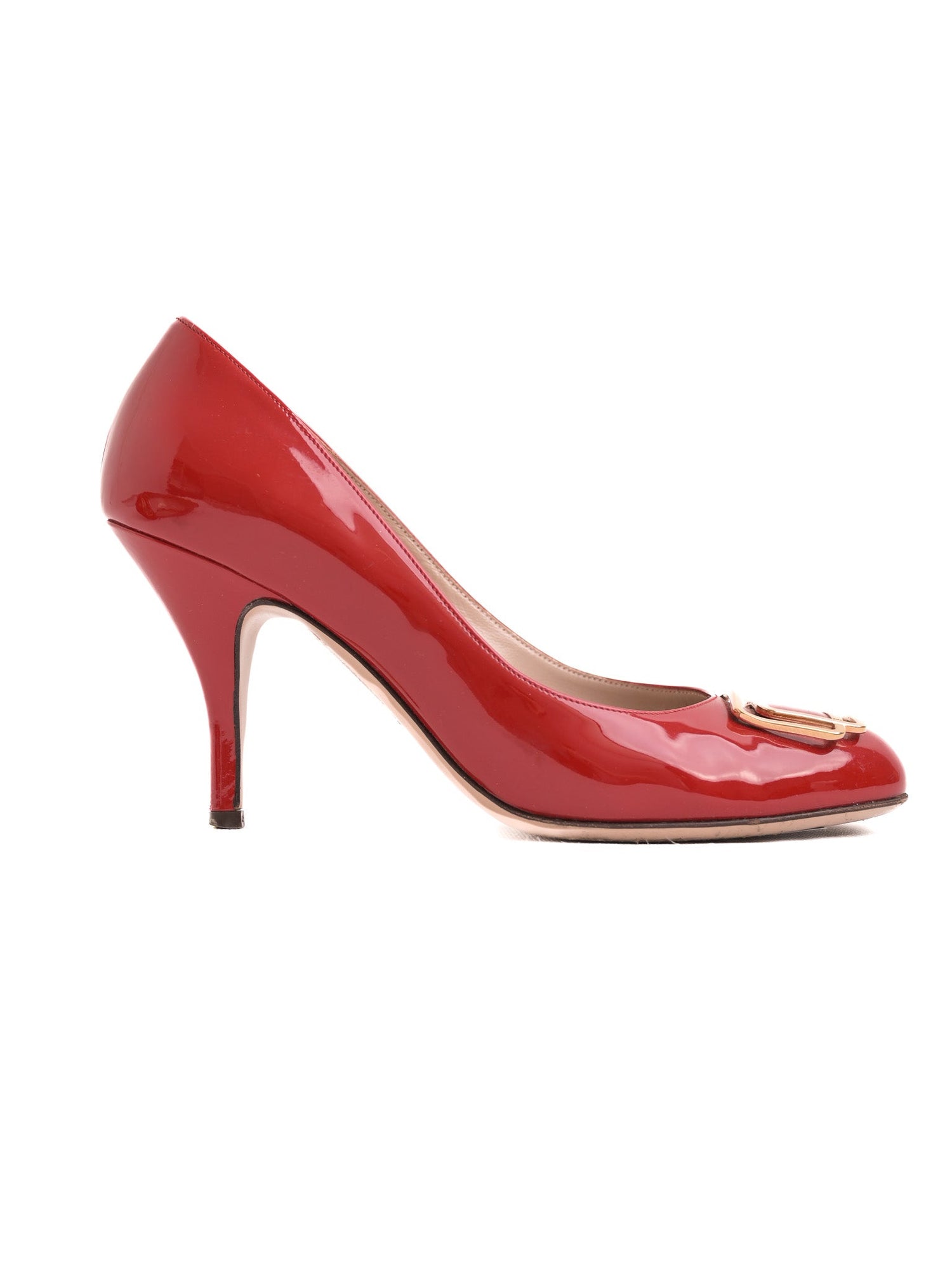 Excellent Salvatore Ferragamo Red Leather High Heels Size 37.5