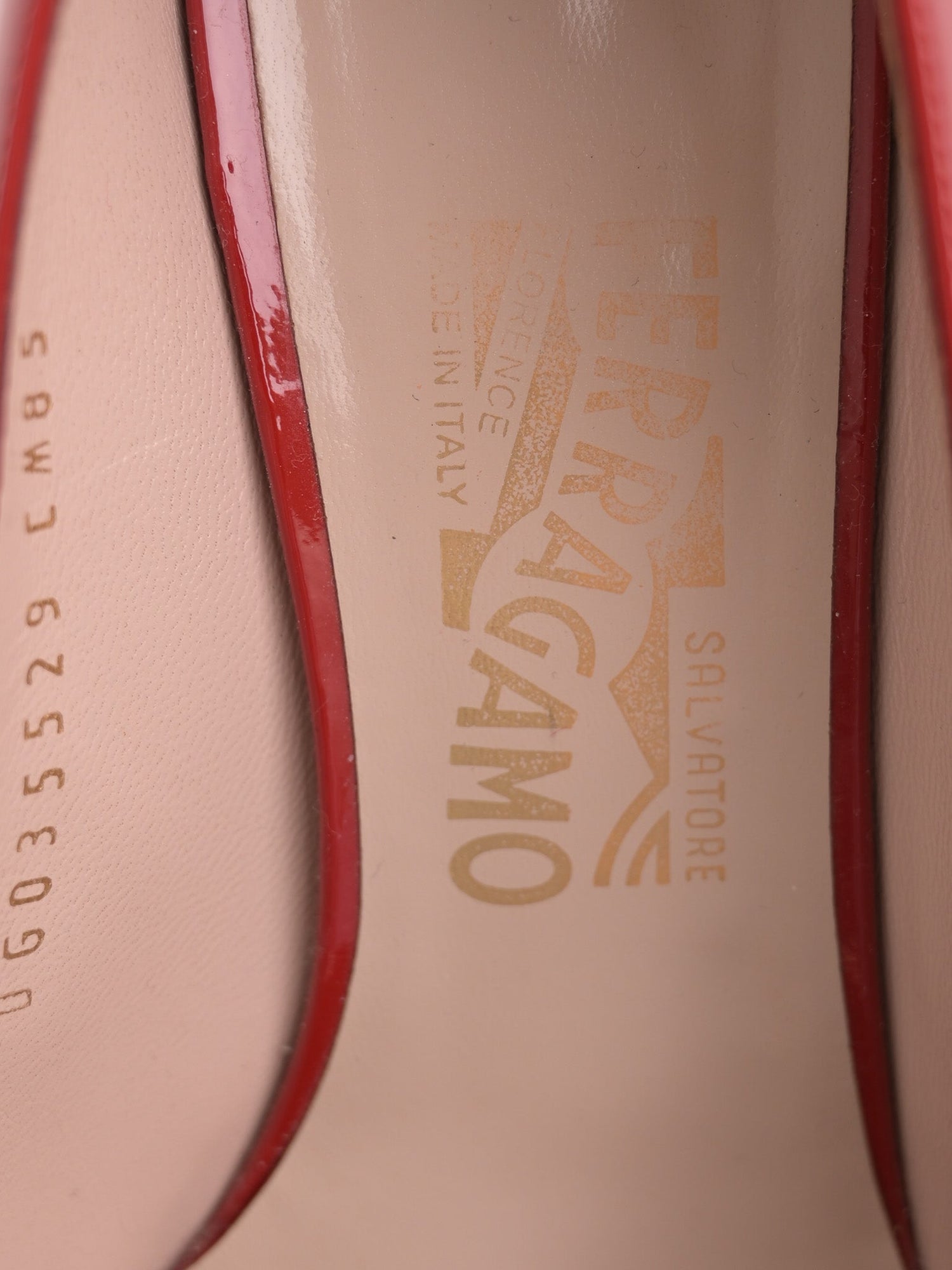 Excellent Salvatore Ferragamo Red Leather High Heels Size 37.5