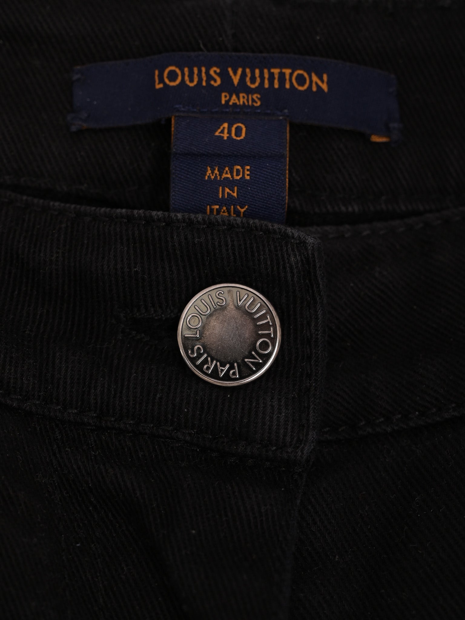 Excellent Louis Vuitton Black Cotton Jeans Size M Women&